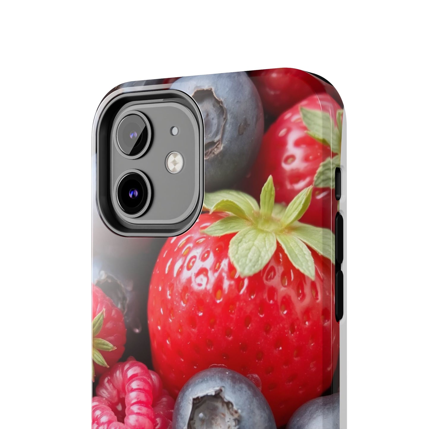 Fruit-Themed Tough Phone Case - Berry Burst Design