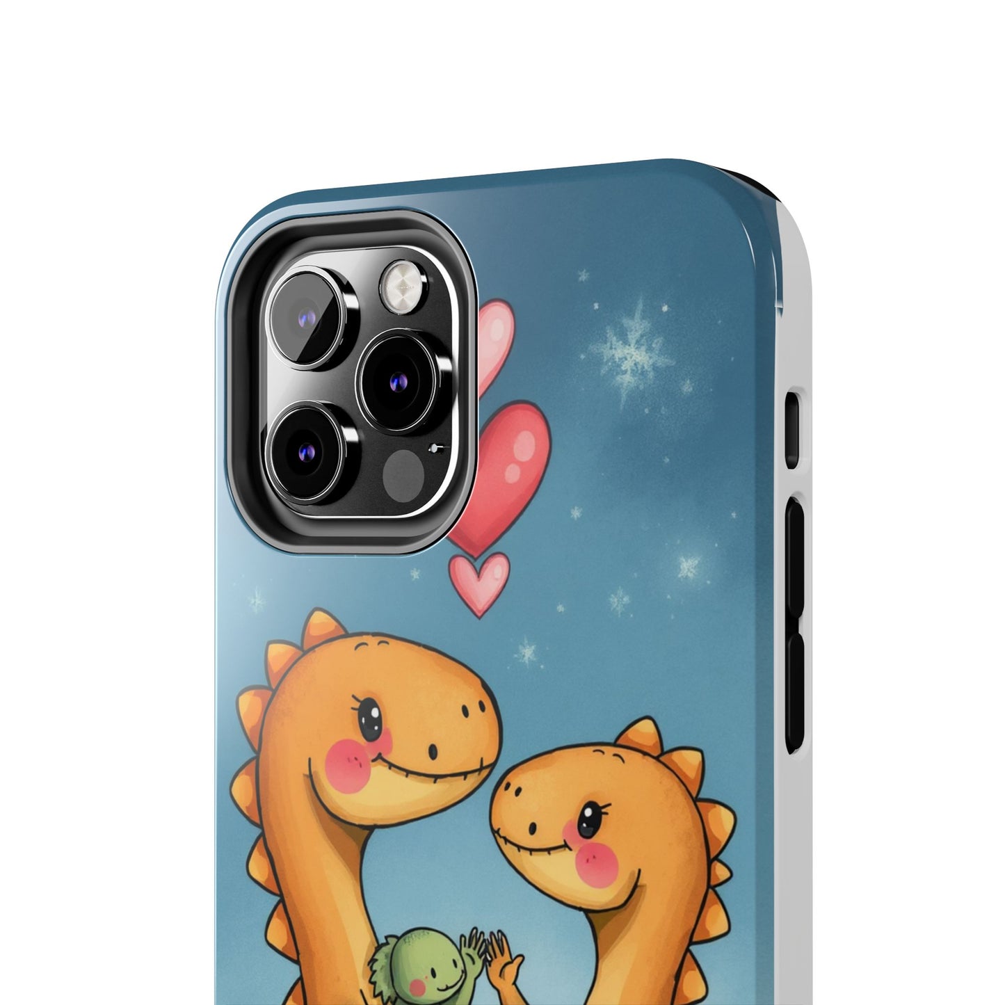 Dino Love Tough Phone Case - Cute & Durable Design for Kids & Parents