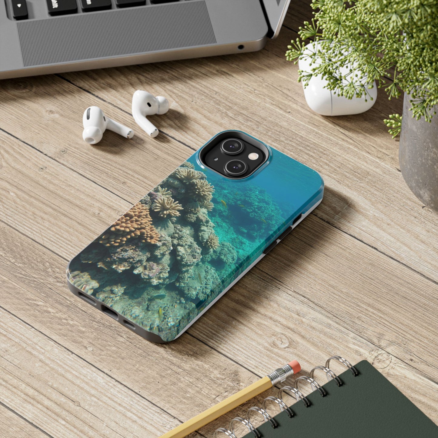 Coral Reef Tough Phone Case - Ocean Vibes Protection for Adventure Lovers