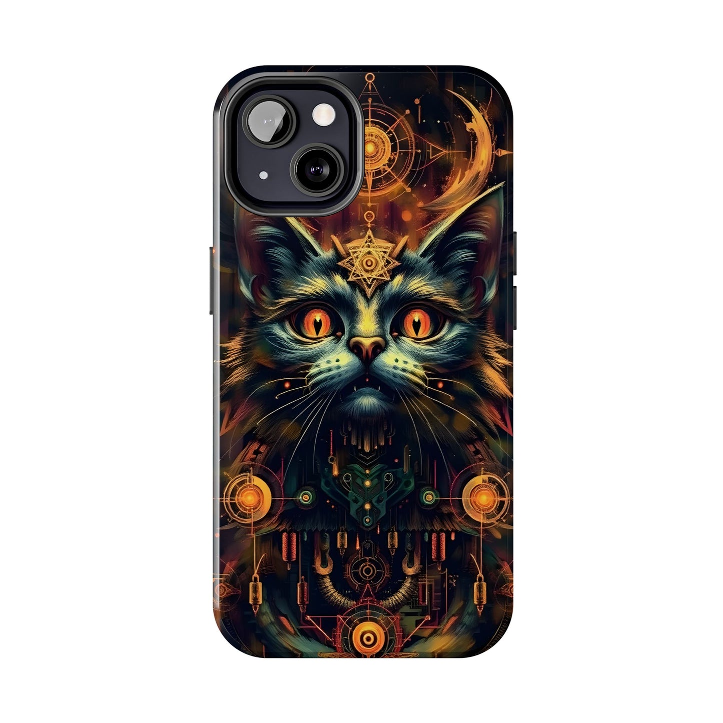 Mystical Cat Queen Tough Phone Case – Unique Protection for Cat Lovers - for iPhone