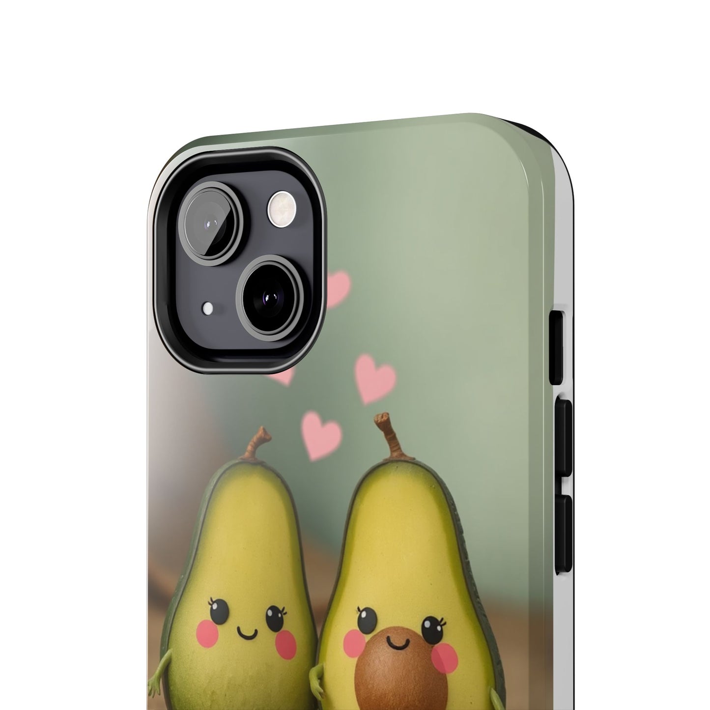 Cute Avocado Phone Case, Funny Tough Case, Quirky Phone Accessory, Gifts for Foodies, Valentine's Day Present