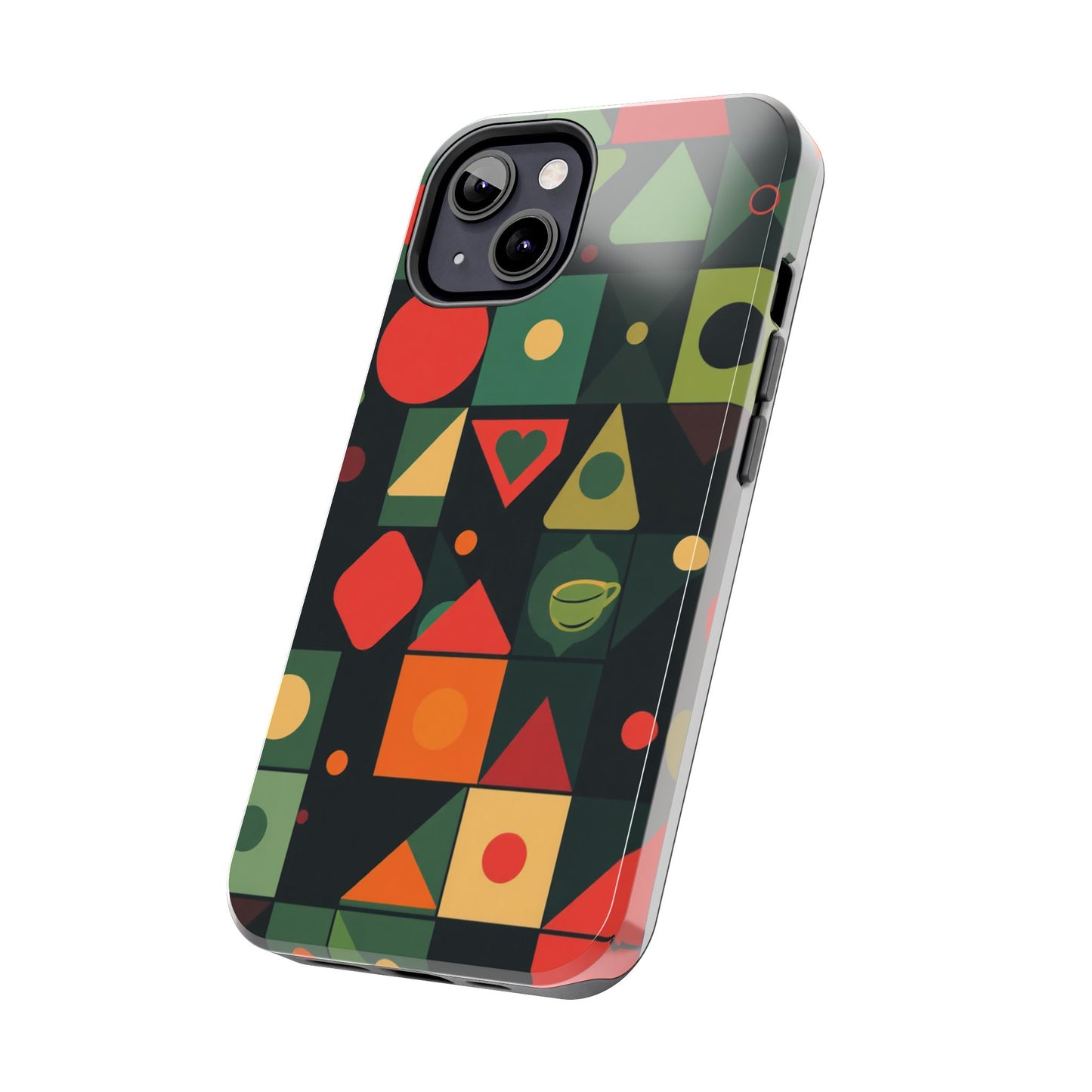 Vibrant Geometric Tough Phone Cases – Stylish Protection for Trendsetters - for iPhone