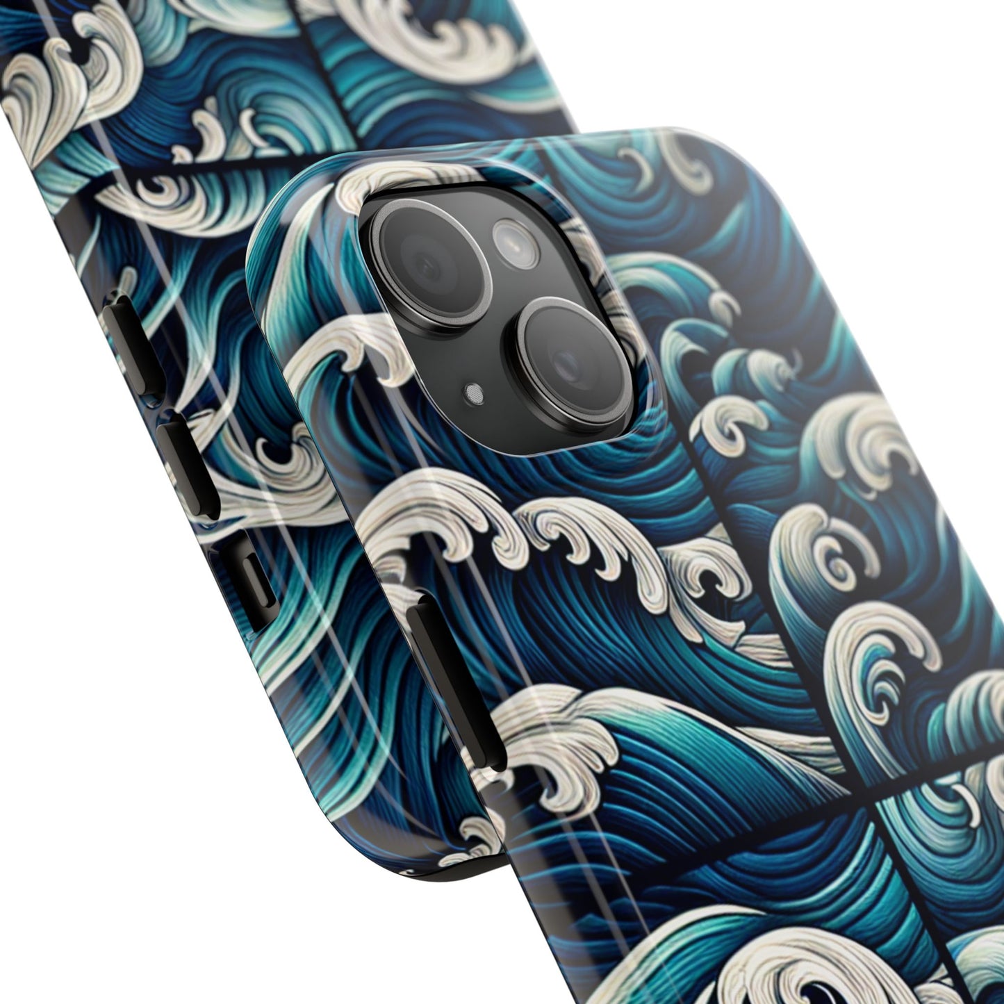 Ocean Waves Tough Phone Case - Durable Protection with Artistic Design - for iPhone