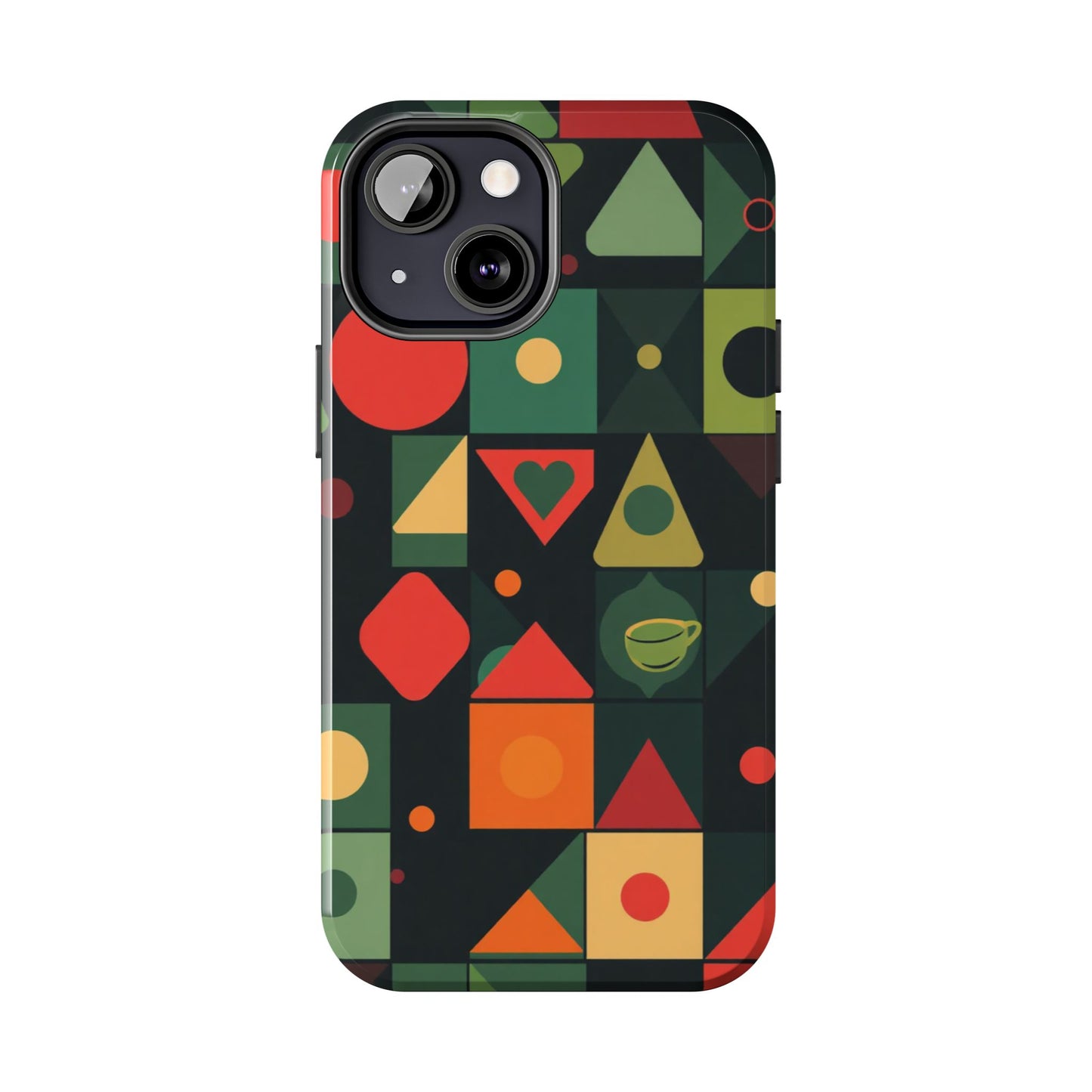Vibrant Geometric Tough Phone Cases – Stylish Protection for Trendsetters - for iPhone