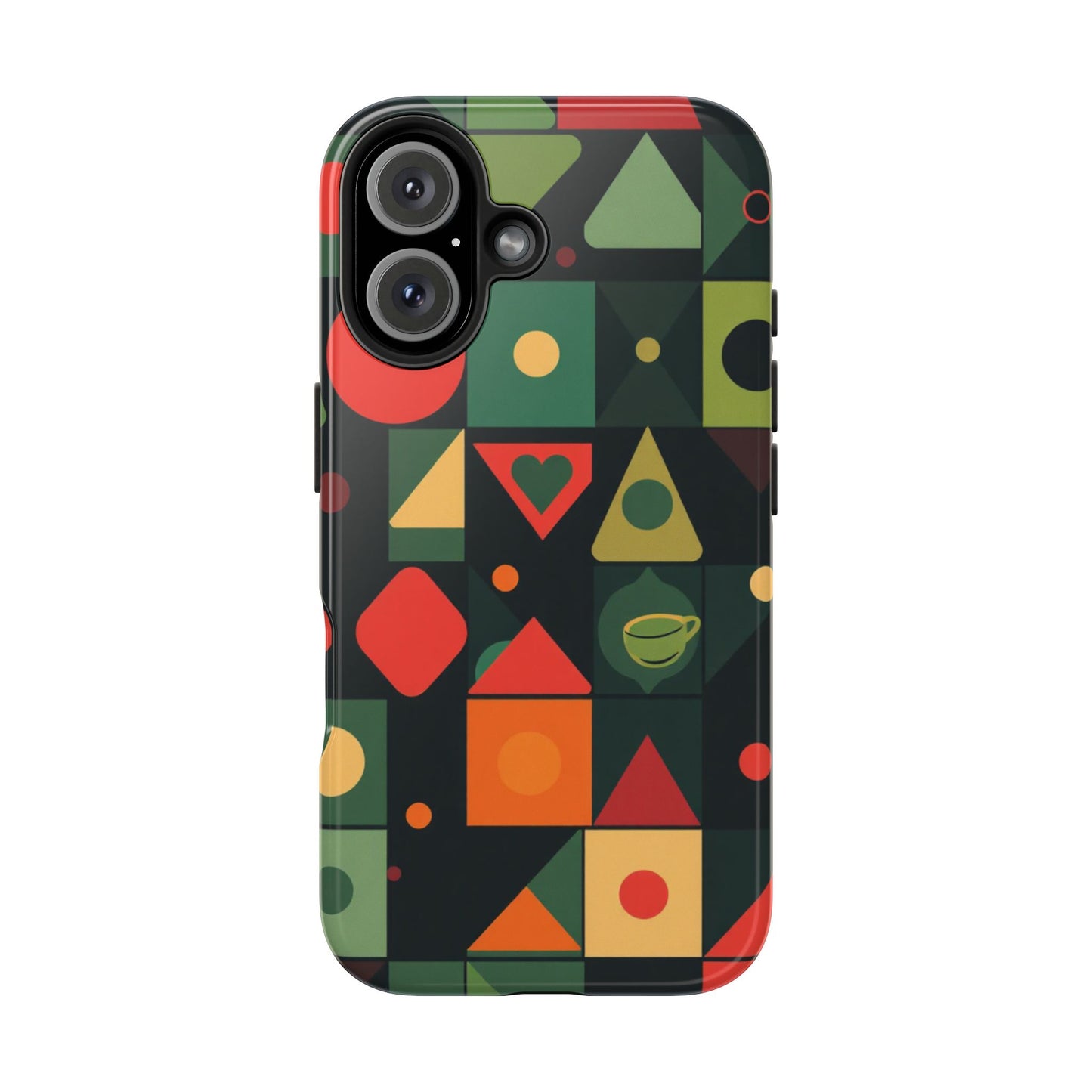 Vibrant Geometric Tough Phone Cases – Stylish Protection for Trendsetters - for iPhone