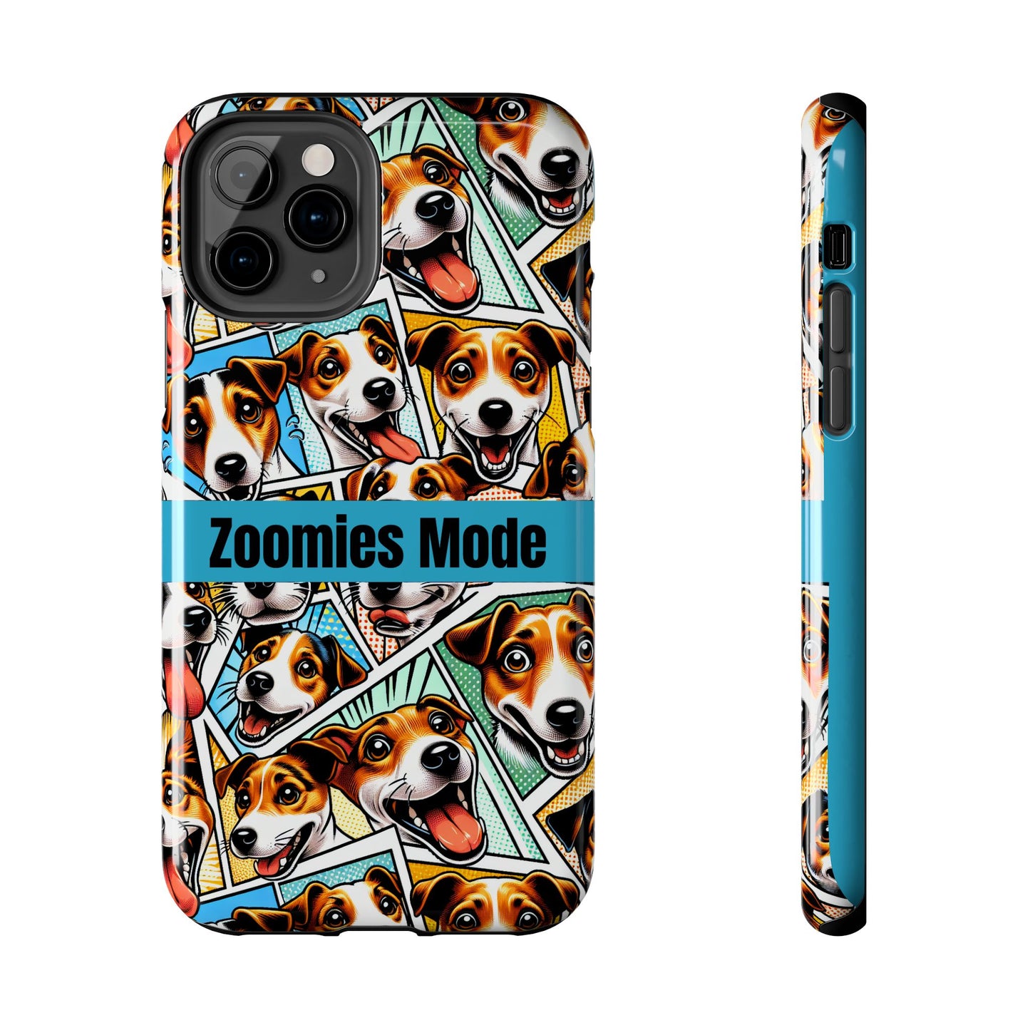 Zoomies Mode Jack Russell Tough Phone Case - Fun Dog Design Case for iPhone