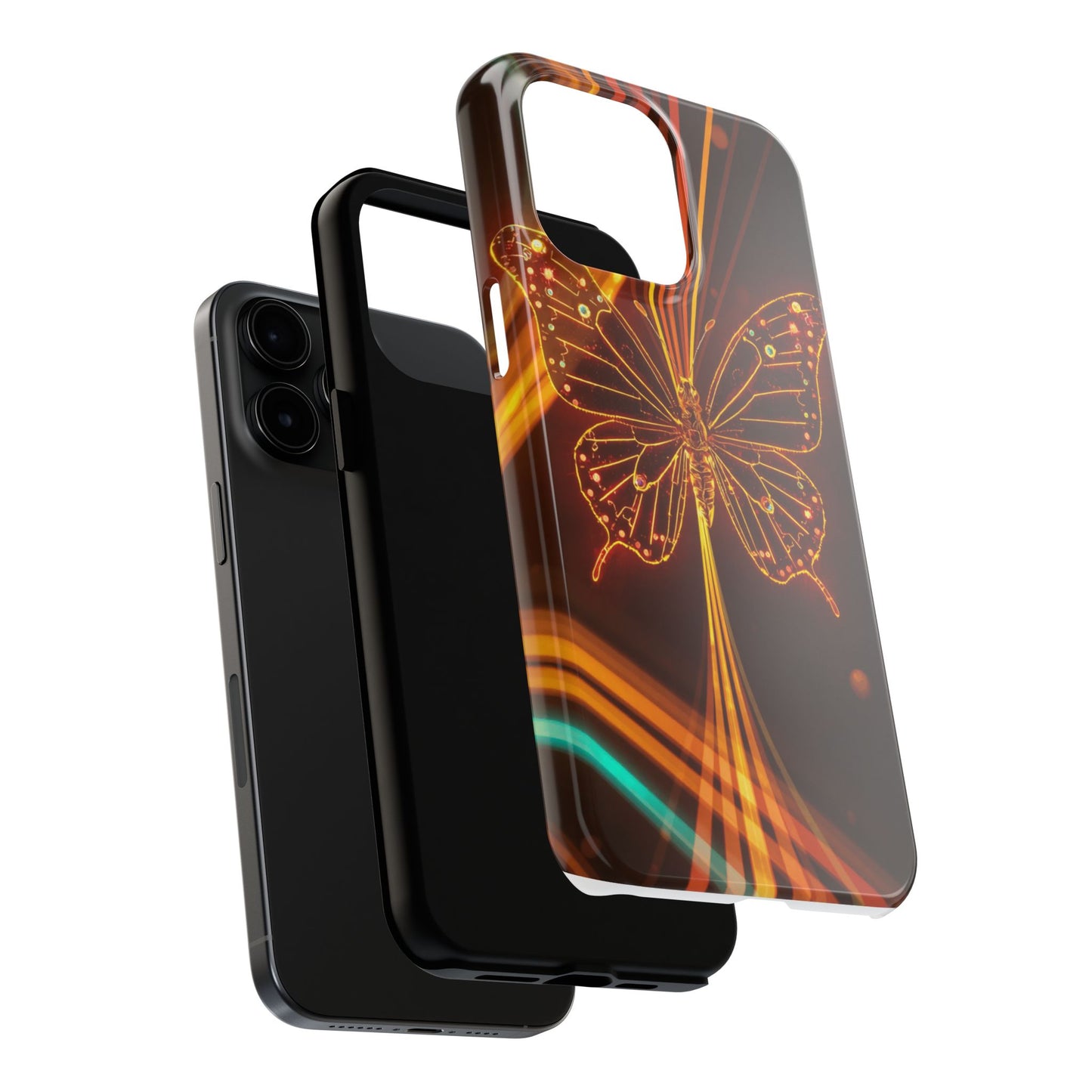 Elegant Butterfly Tough Phone Case - Stylish Protection for Nature Lovers