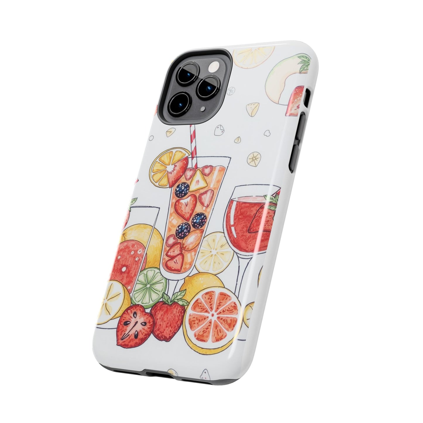 Colorful Fruit Cocktail Tough Phone Case - Perfect for Summer Vibes