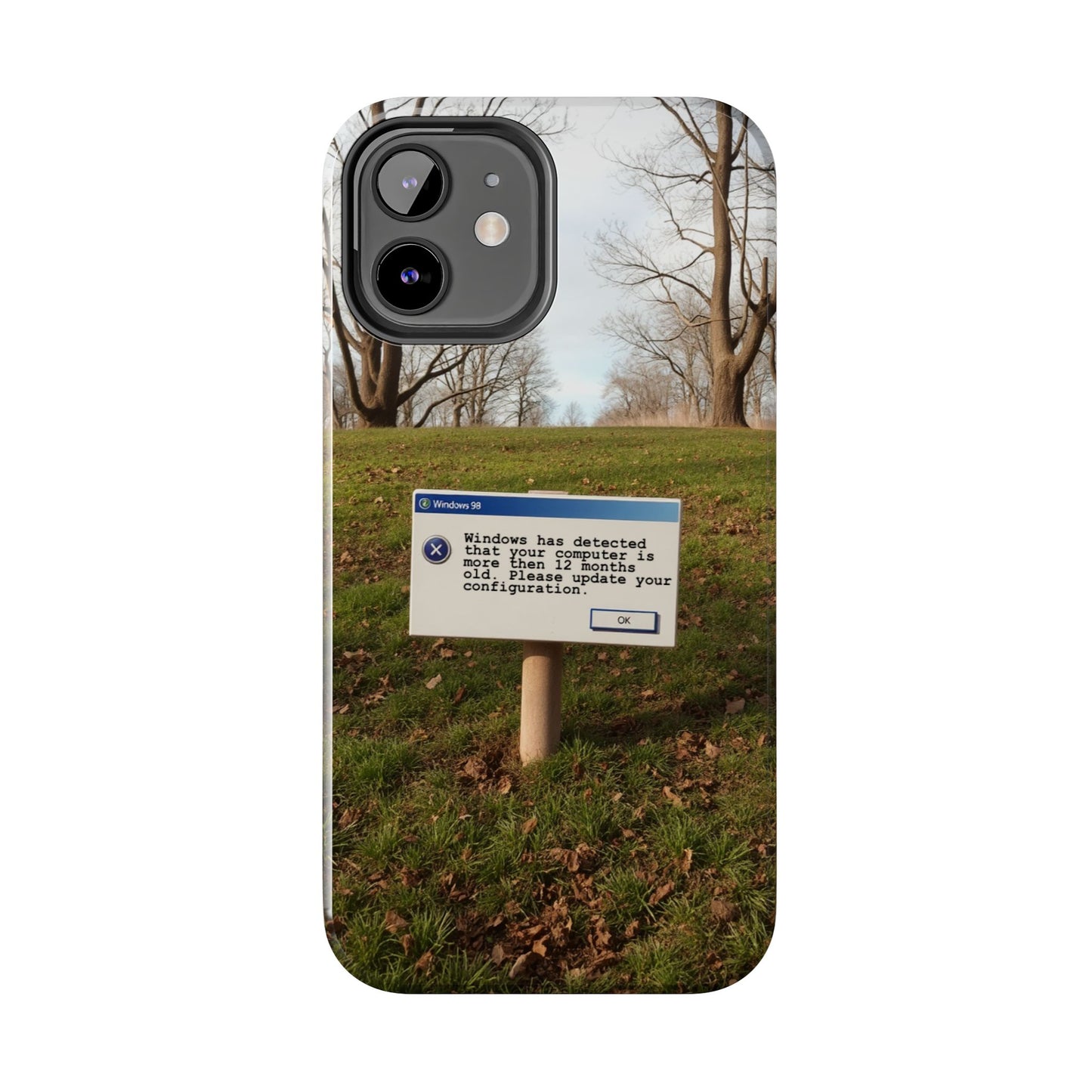 Durable Phone Case with Windows 98 Error Message Design - Perfect Gift for Tech Lovers