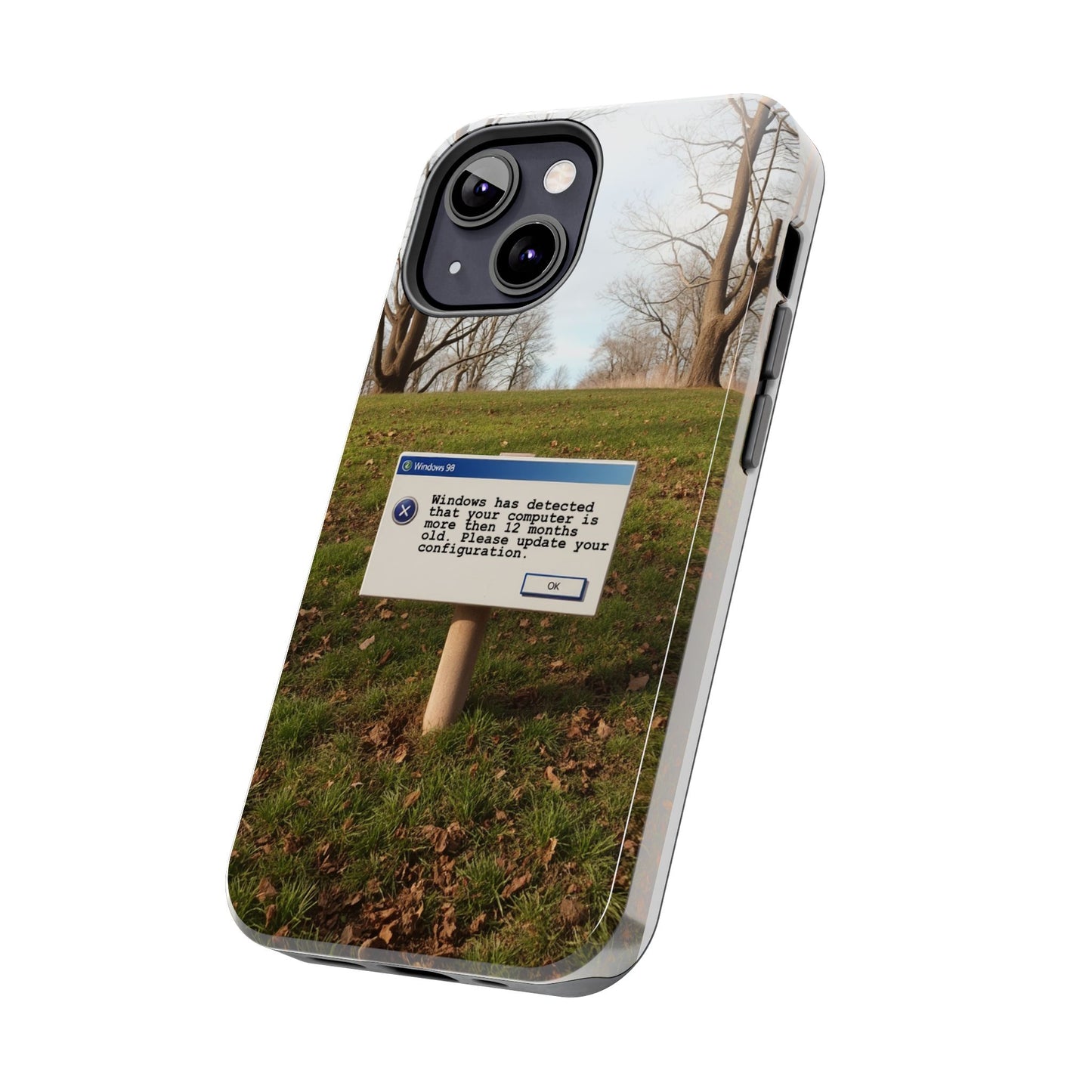 Durable Phone Case with Windows 98 Error Message Design - Perfect Gift for Tech Lovers