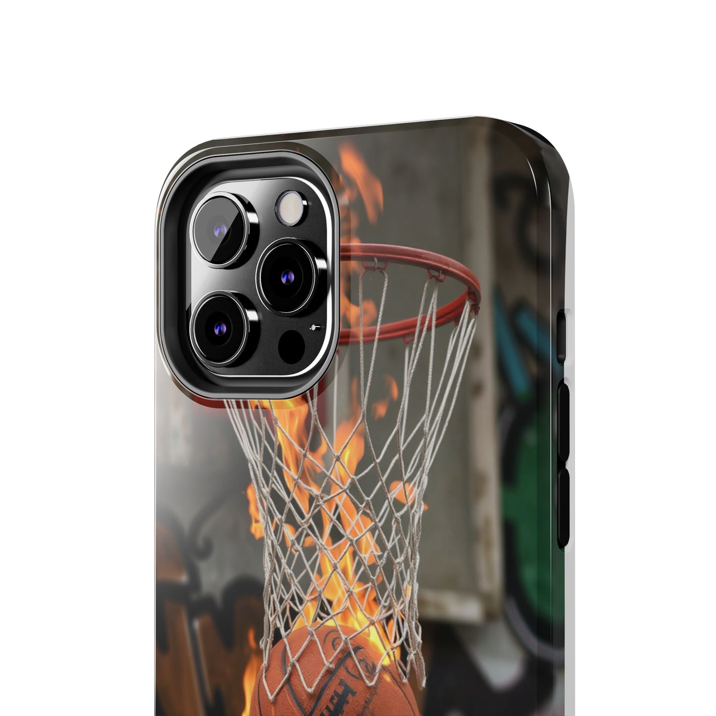 Fire Basketball Tough Phone Case - Durable Sporty Design for Athletes & Fans