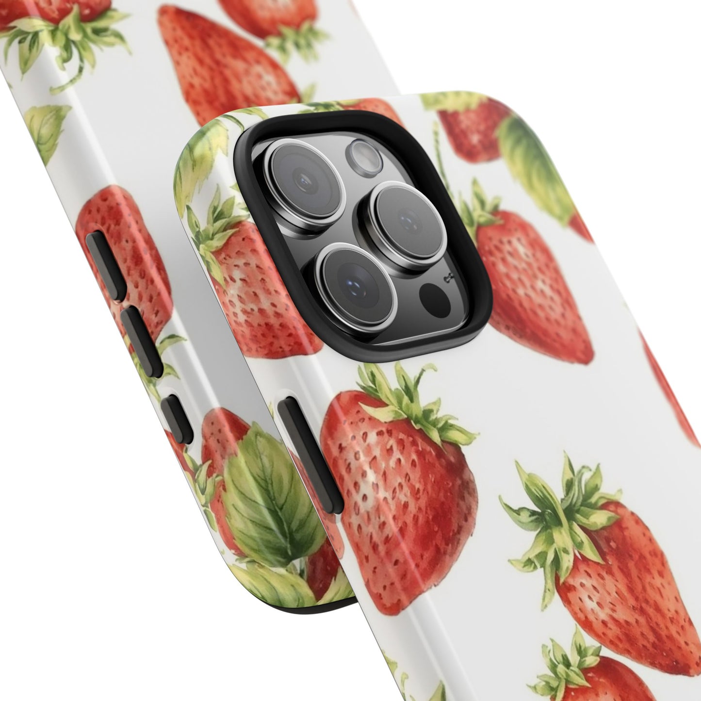Strawberry Tough Phone Case - Durable Protection with a Fresh Design - for iPhone