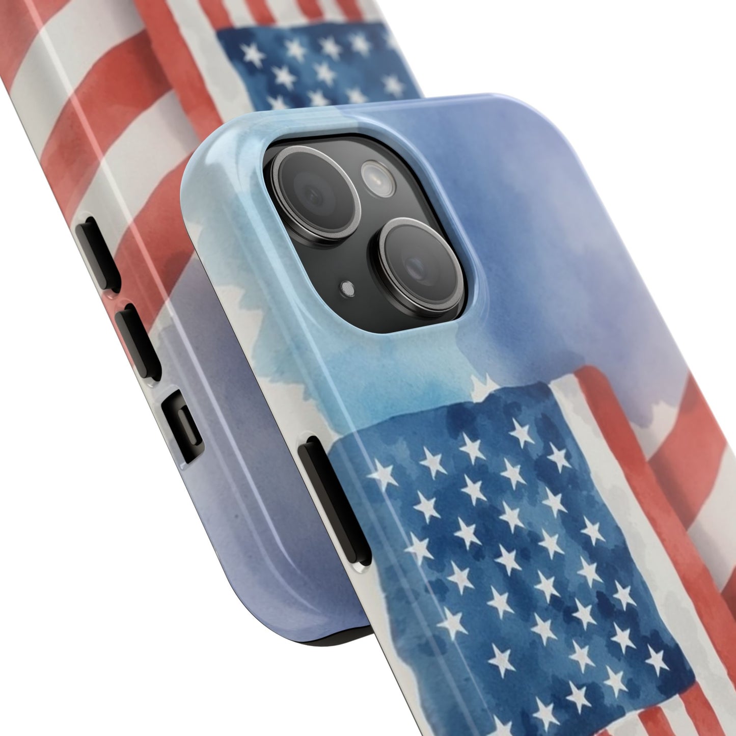 Abstract Watercolor American Flag Design - Tough Phone Case - for iPhone