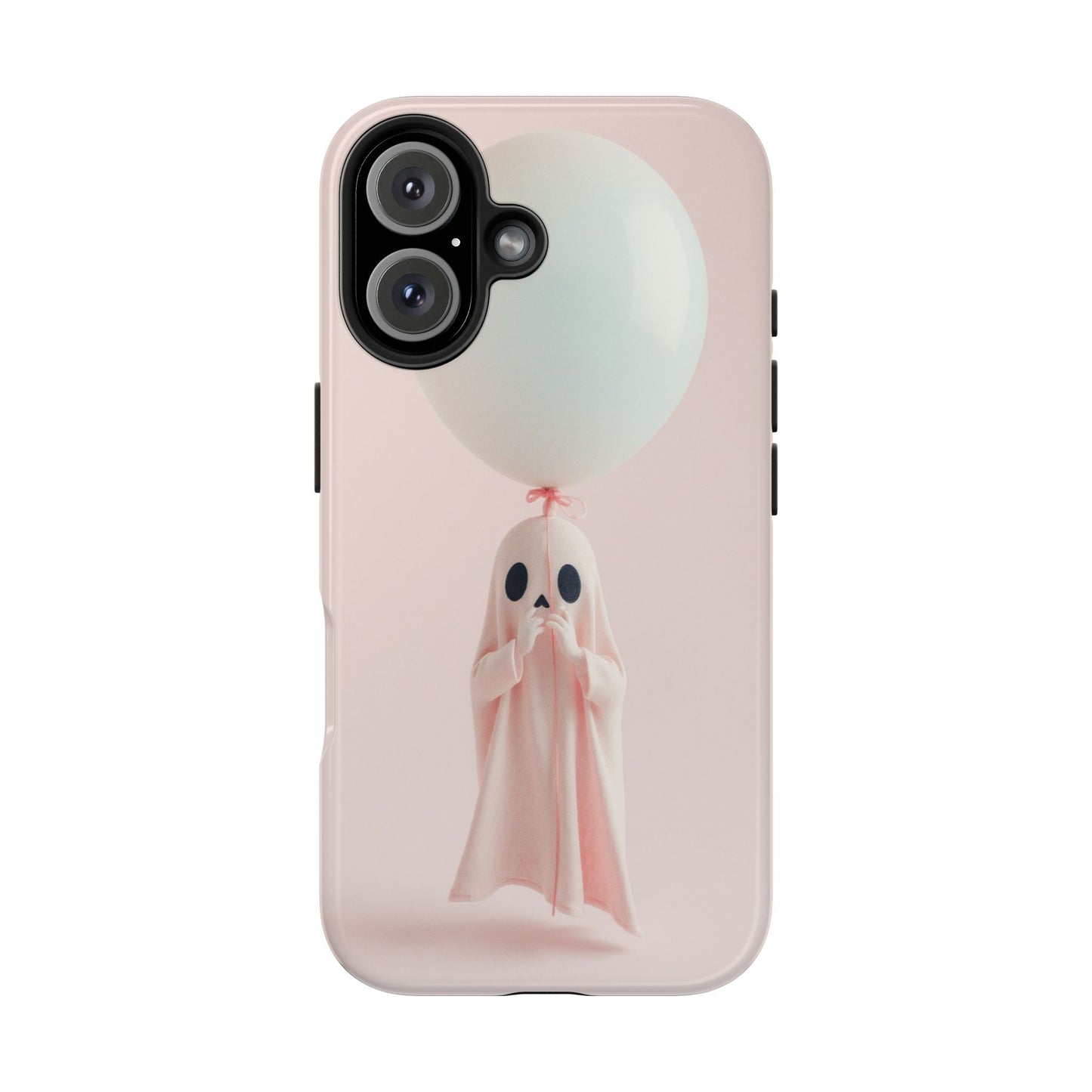 Cute Ghost Phone Case with Balloon - Tough Protection for Spooky Vibes