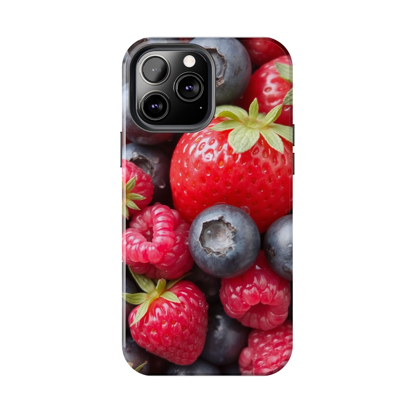 Fruit-Themed Tough Phone Case - Berry Burst Design