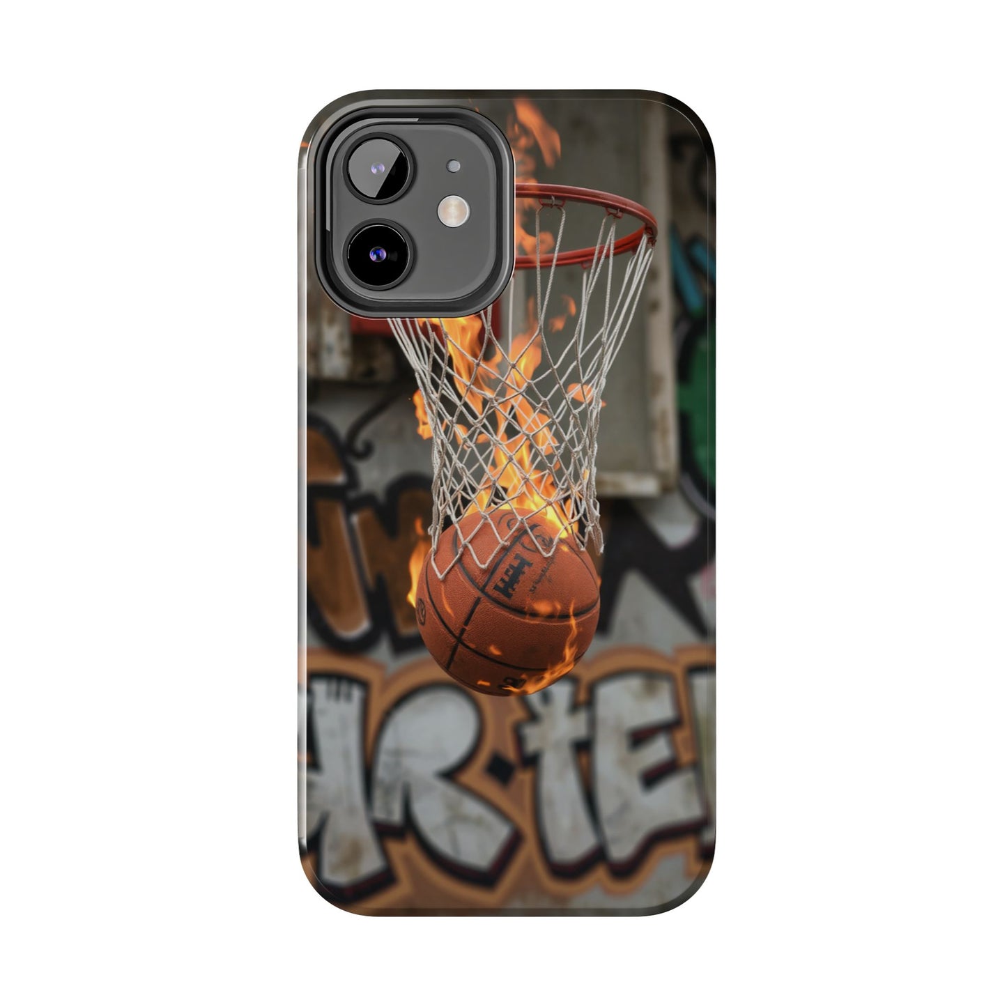 Fire Basketball Tough Phone Case - Durable Sporty Design for Athletes & Fans
