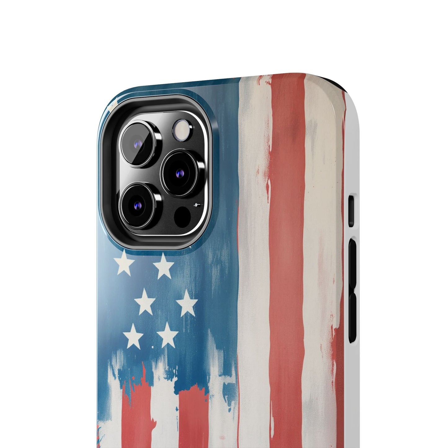 Patriotic Tough Phone Cases - Abstract USA Flag Design for Durable Protection - for iPhone