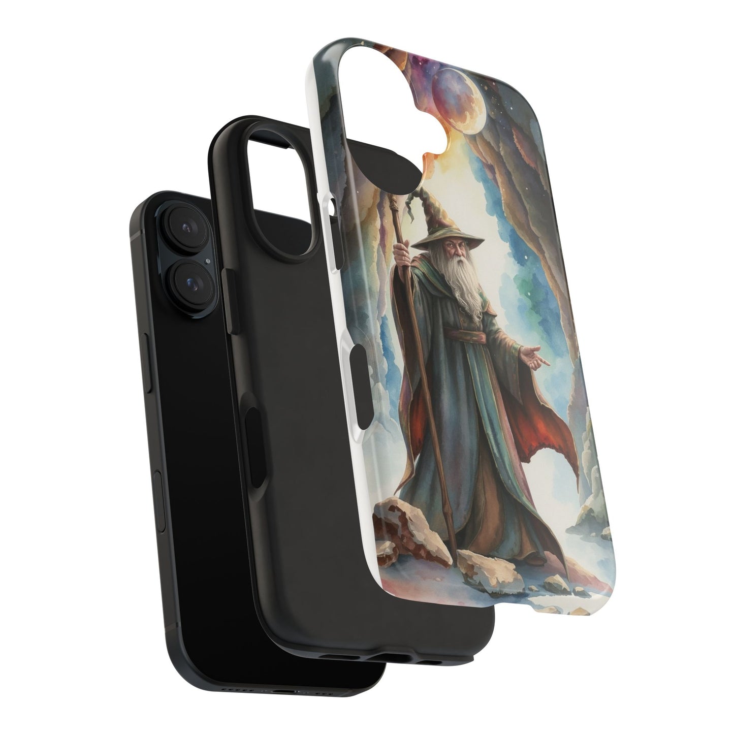 Magical Wizard Phone Case - Tough, Durable Phone Cover for Fantasy Lovers, Geek Gift, Unique Design, Celestial Phone Accessory