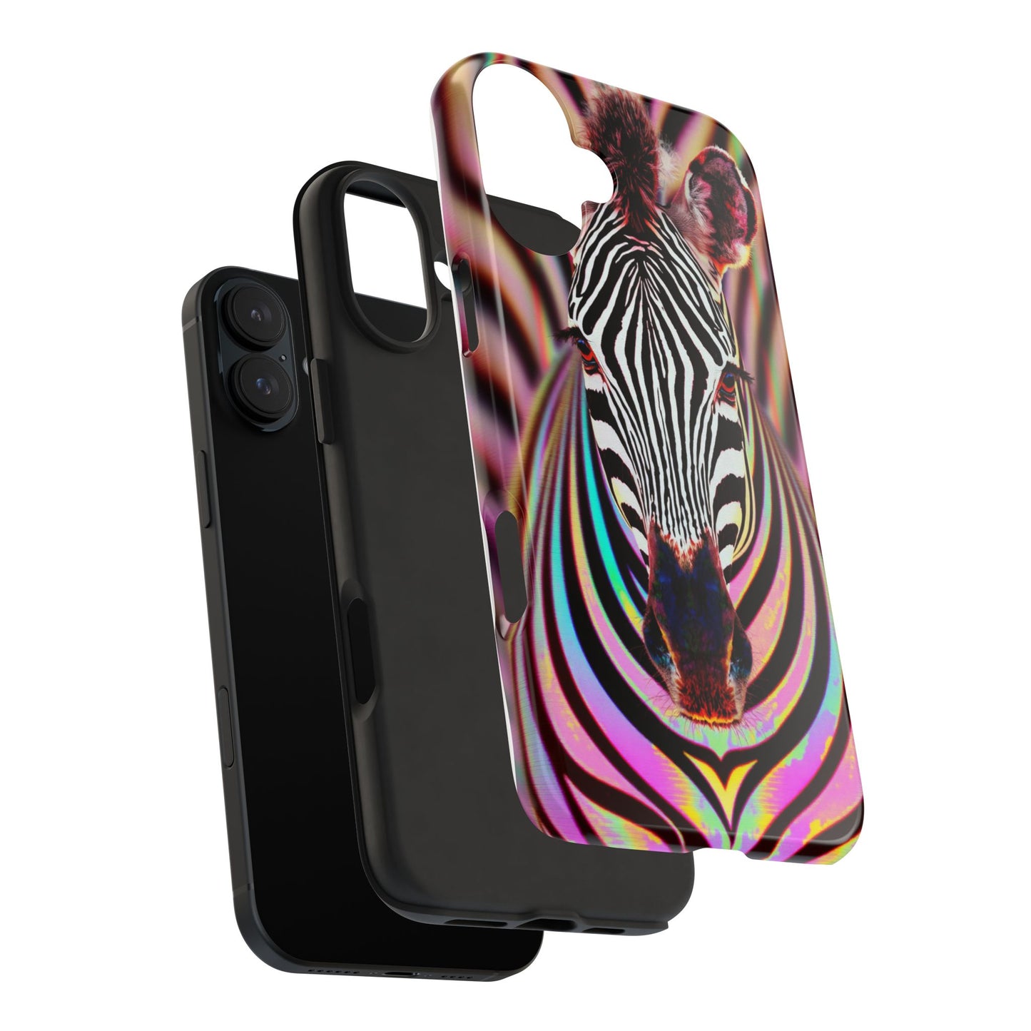 Vibrant Zebra Tough Phone Case - Unique Animal Design for Wild Spirit