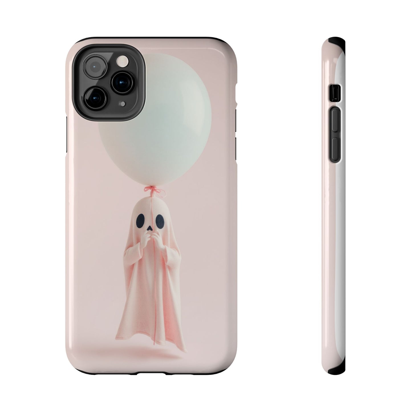Cute Ghost Phone Case with Balloon - Tough Protection for Spooky Vibes