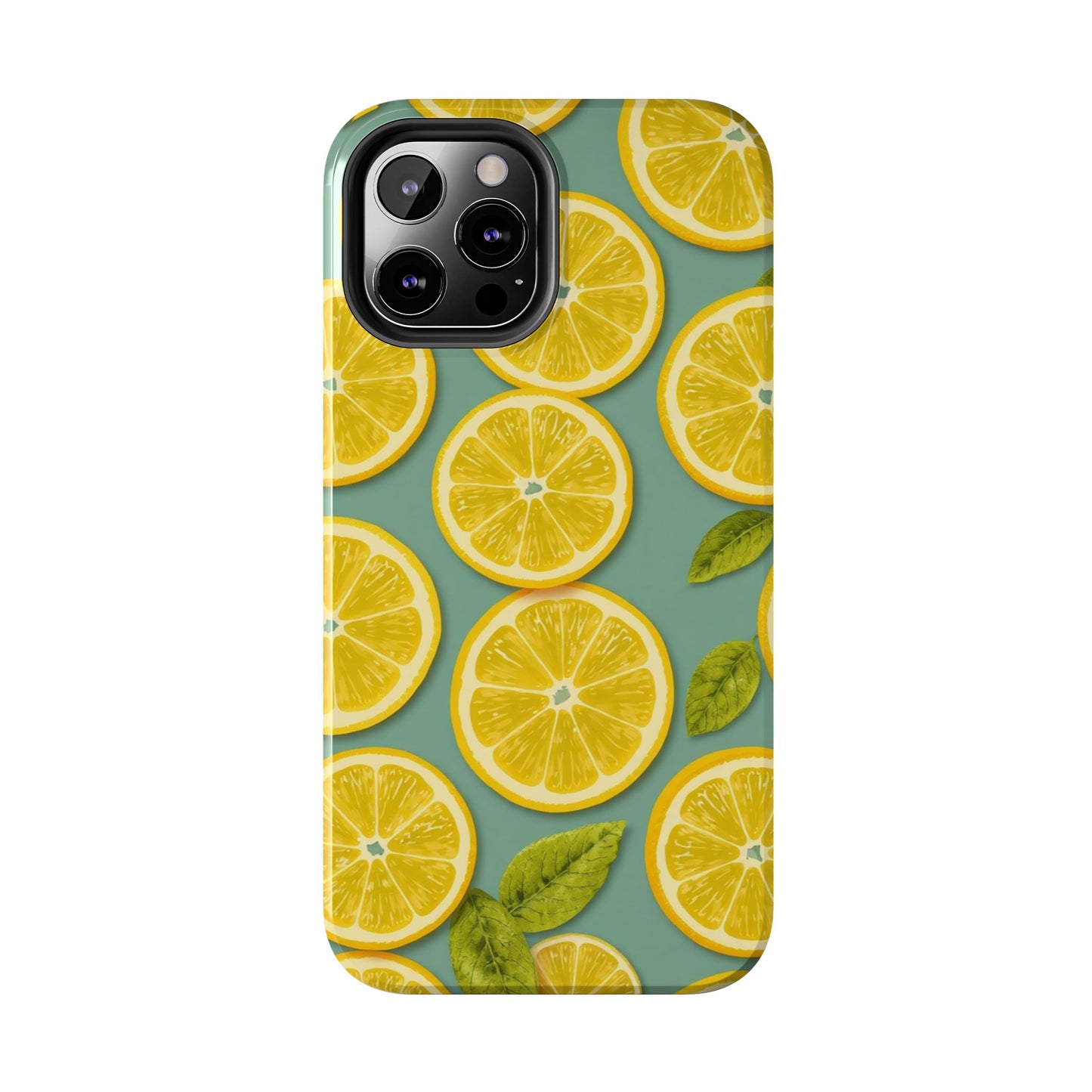Tough Lemon Pattern Phone Case - Vibrant Citrus Design for Summer Vibes - for iPhone