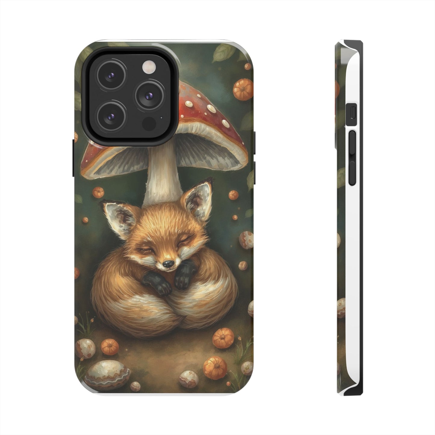 Cute Fox & Mushroom Phone Case - Tough Protective Cover