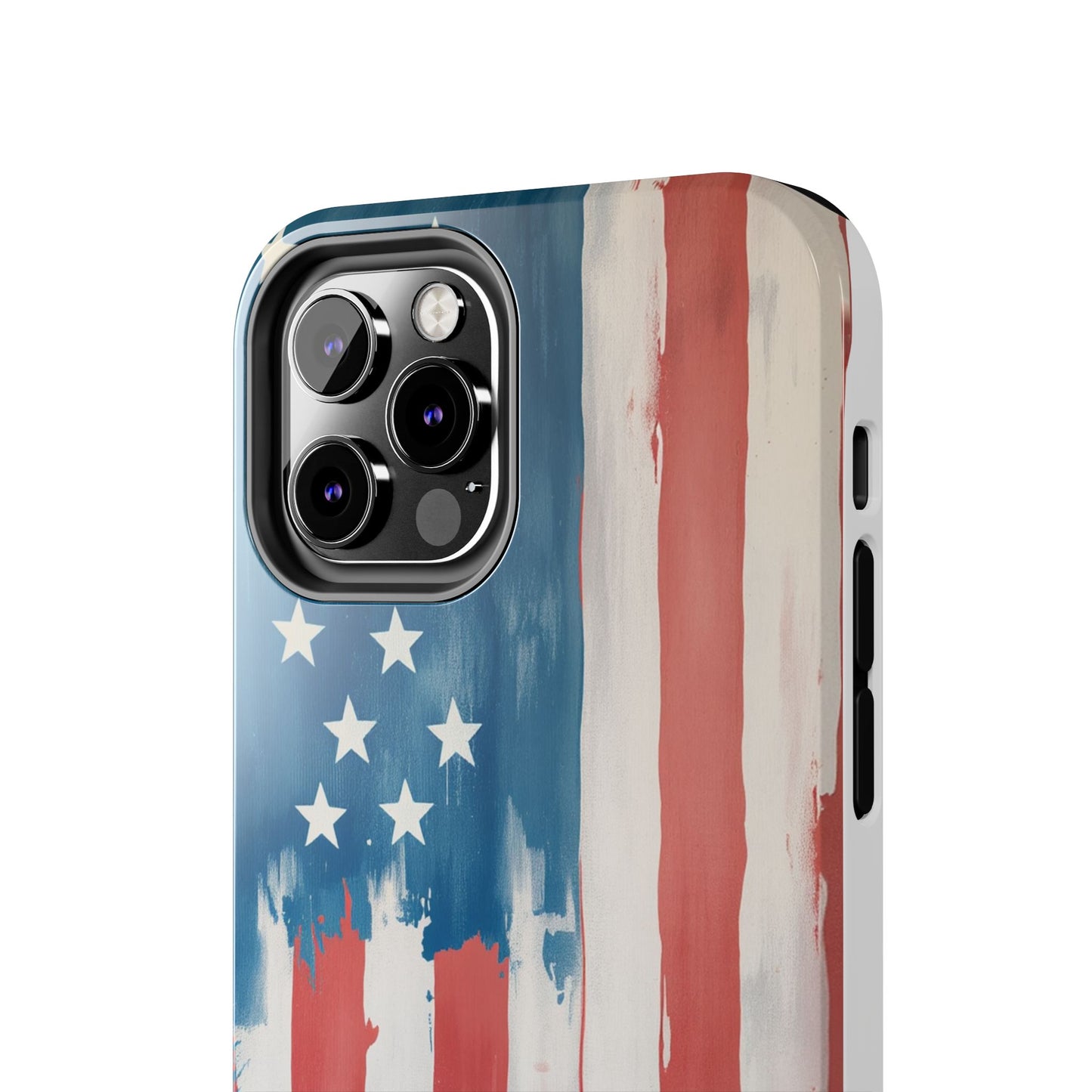 Patriotic Tough Phone Cases - Abstract USA Flag Design for Durable Protection - for iPhone