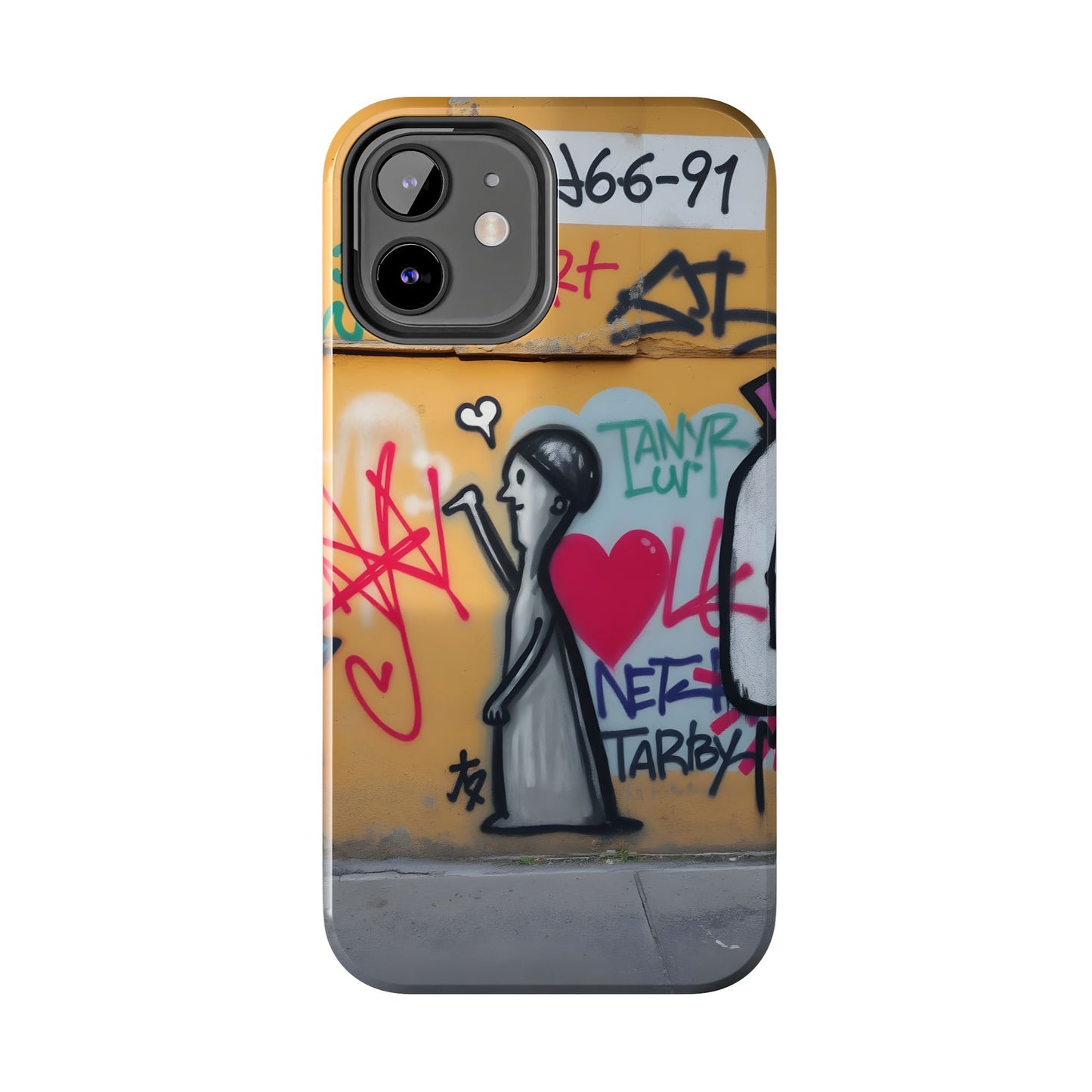 Urban Cupid Graffiti Tough Phone Case - Durable Protection with Street Art Vibe - for iPhone