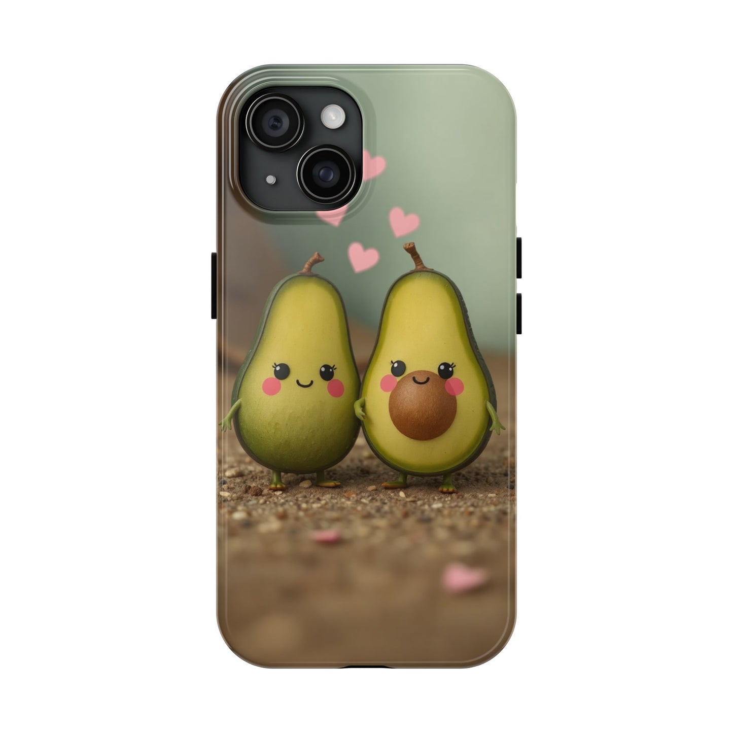 Cute Avocado Phone Case, Funny Tough Case, Quirky Phone Accessory, Gifts for Foodies, Valentine's Day Present