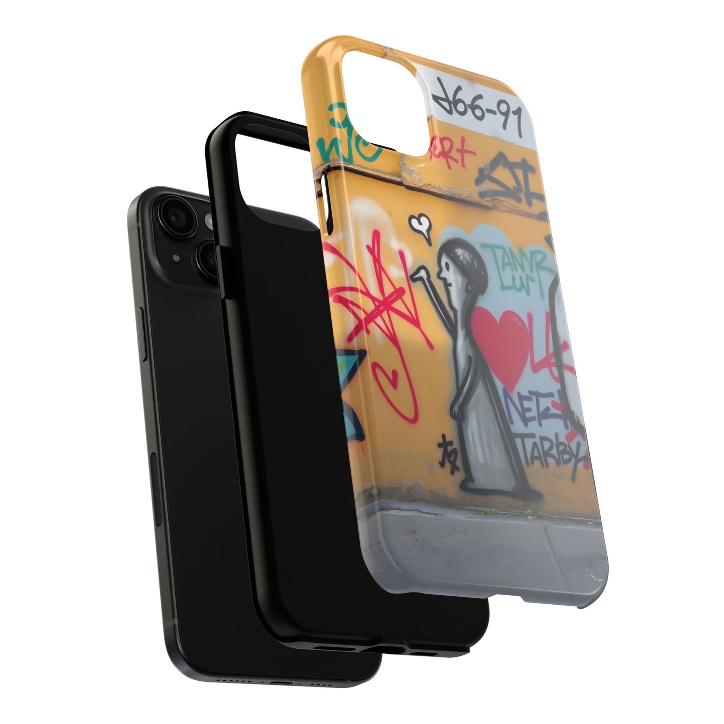Urban Cupid Graffiti Tough Phone Case - Durable Protection with Street Art Vibe - for iPhone