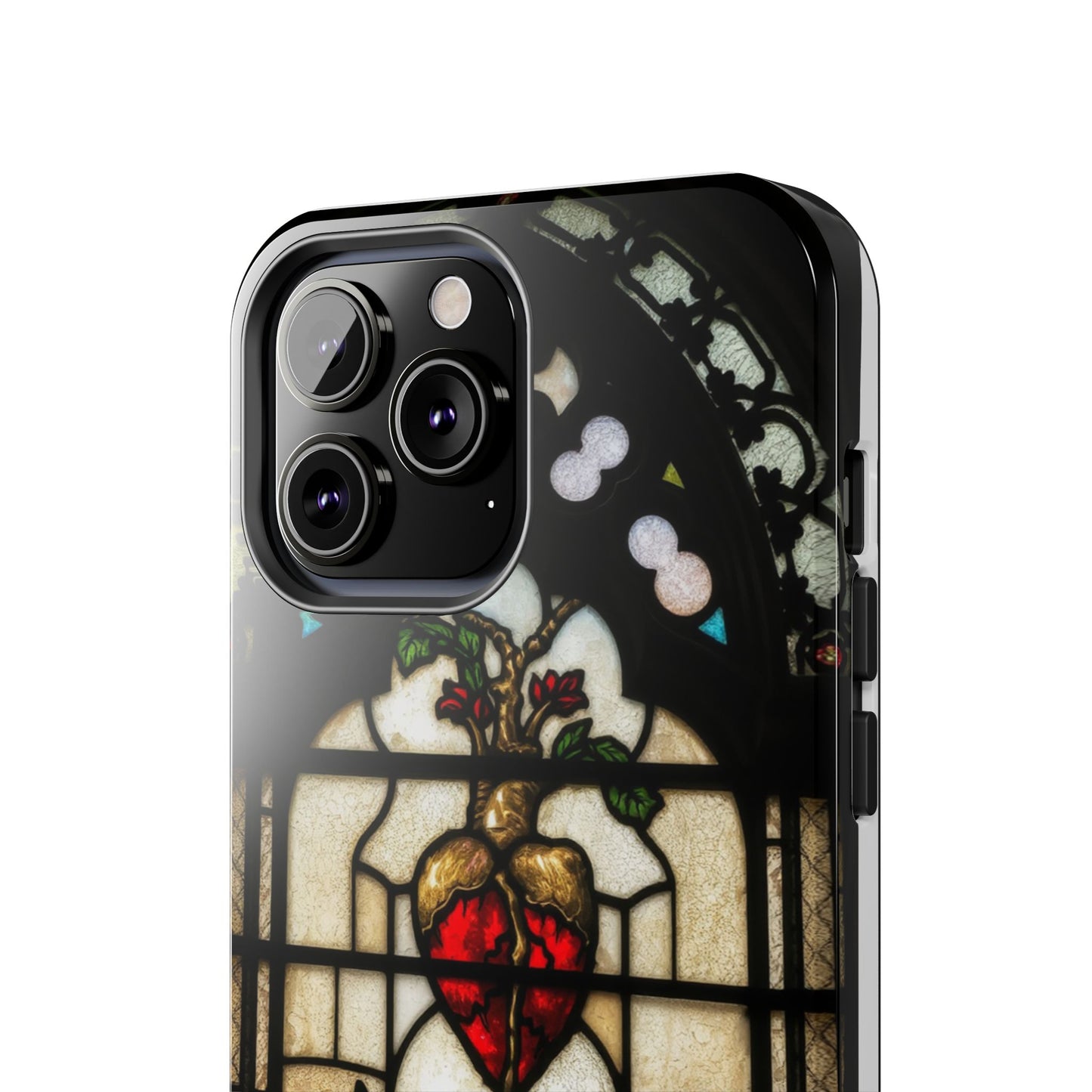 Stained Glass Heart Tough Phone Case - Unique Design for Protection & Style