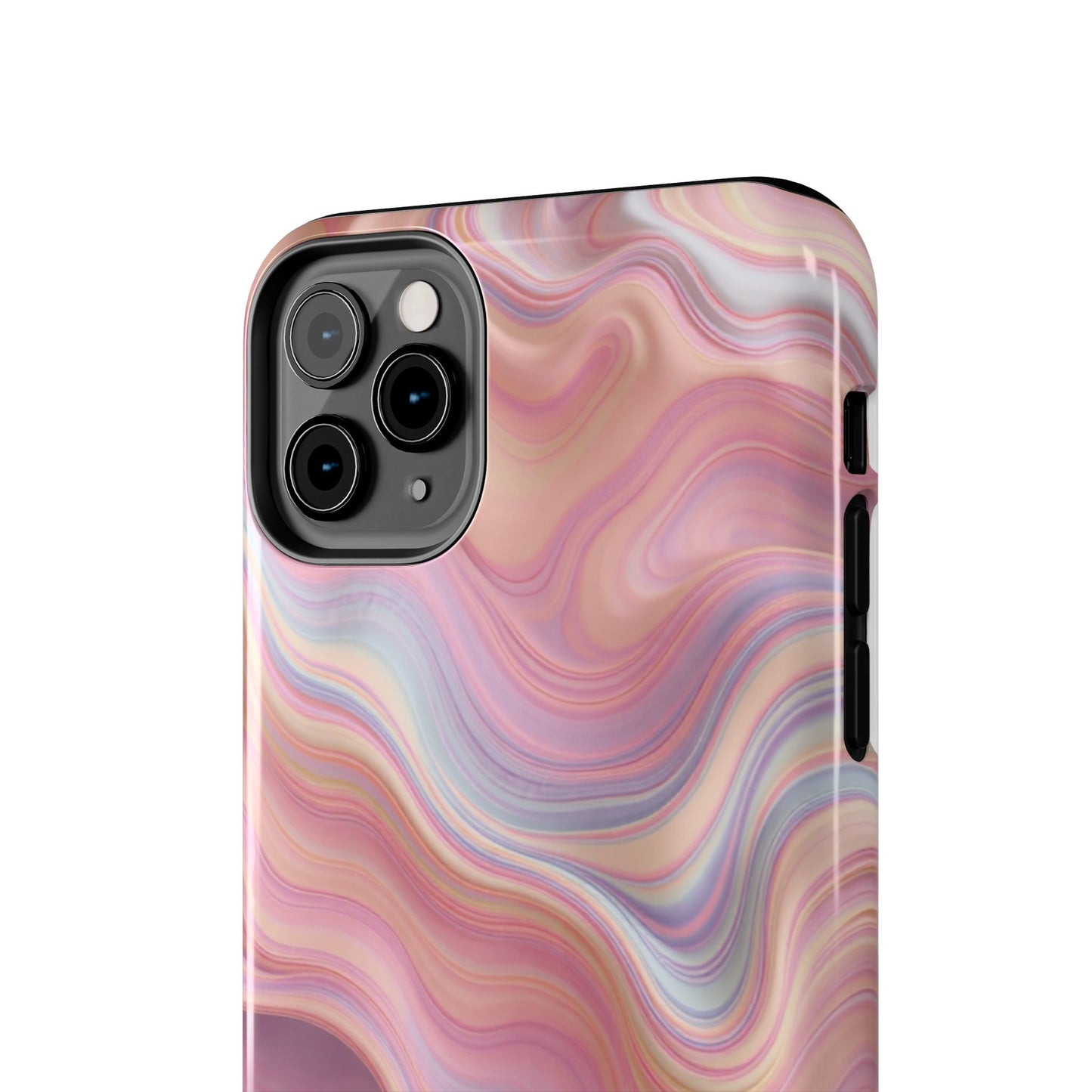 Stylish Tough Phone Cases - Abstract Pink Marble Design