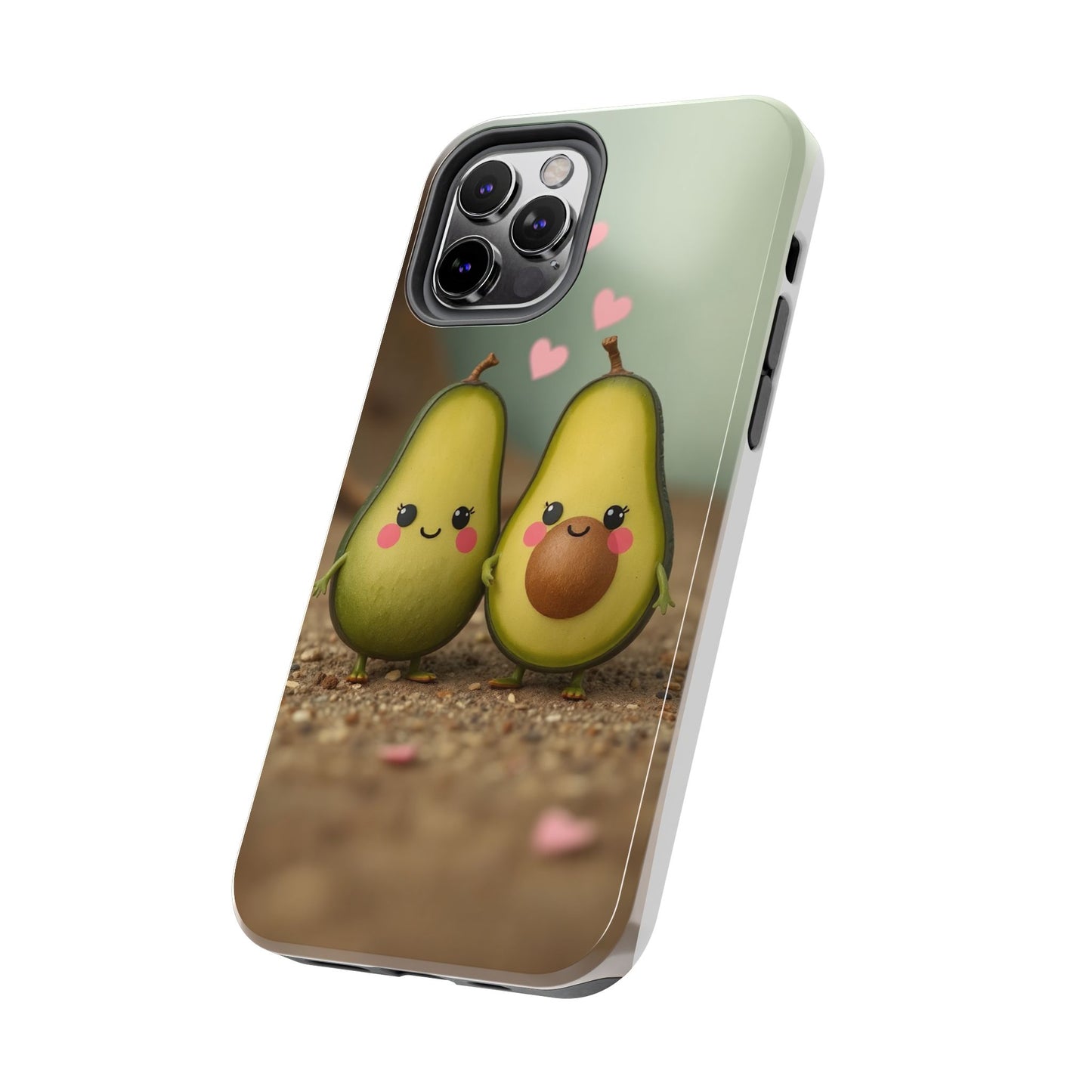 Cute Avocado Phone Case, Funny Tough Case, Quirky Phone Accessory, Gifts for Foodies, Valentine's Day Present