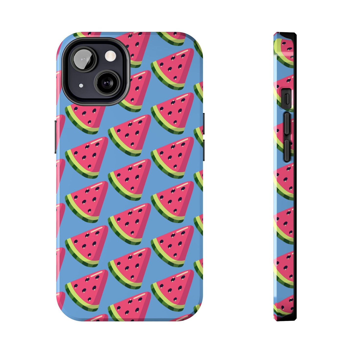 Watermelon Fun Tough Phone Case - Summer Vibes, Blue - for iPhone