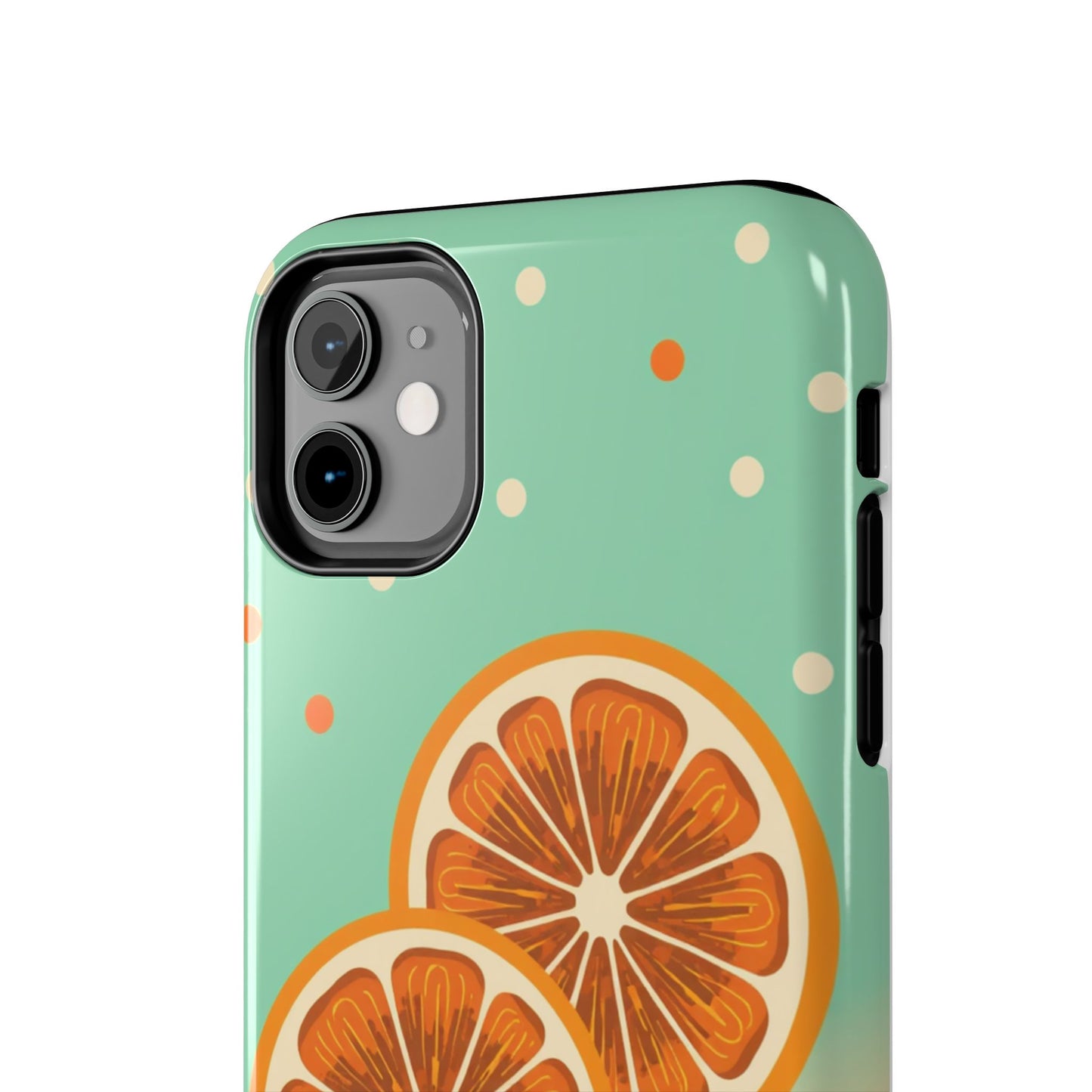 Citrus Vibe Tough Phone Case - Fun Orange Slice Design