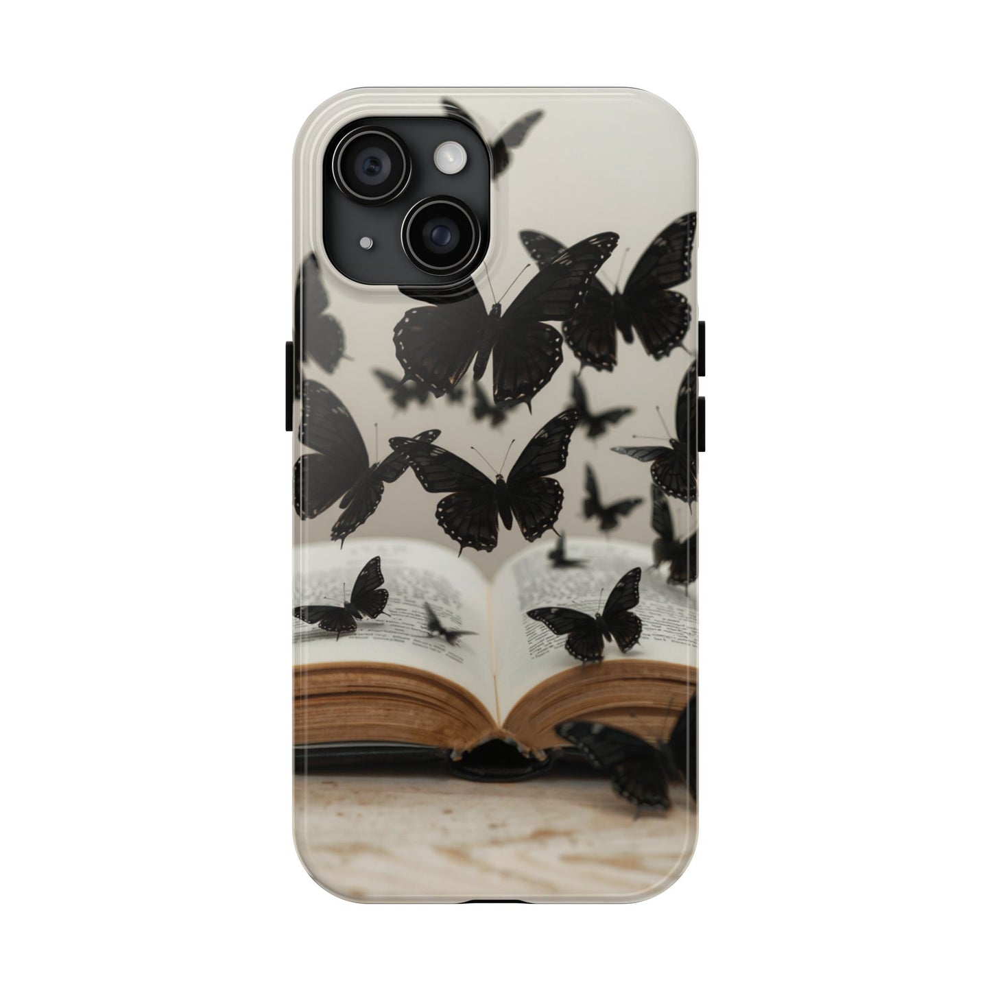 Butterfly Magic Tough Phone Case - Literary Design for Book Lovers
