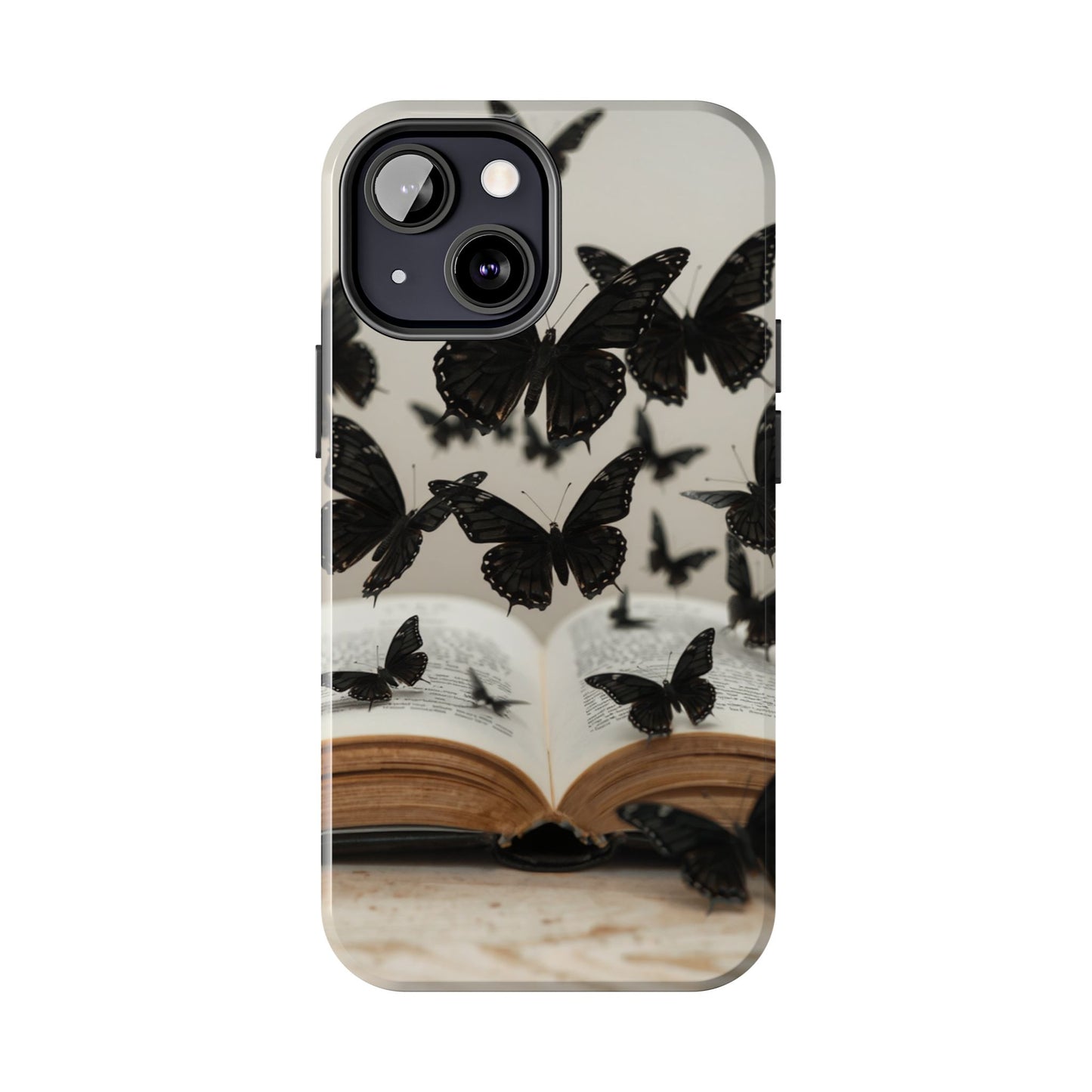 Butterfly Magic Tough Phone Case - Literary Design for Book Lovers
