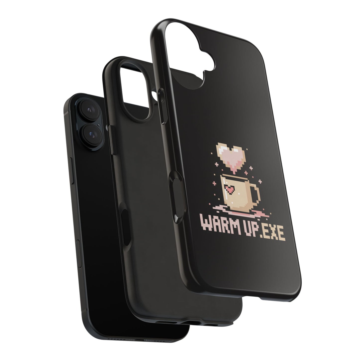 Warm Up.EXE Tough Phone Case - Cute Pixel Art Design for Tech Lovers