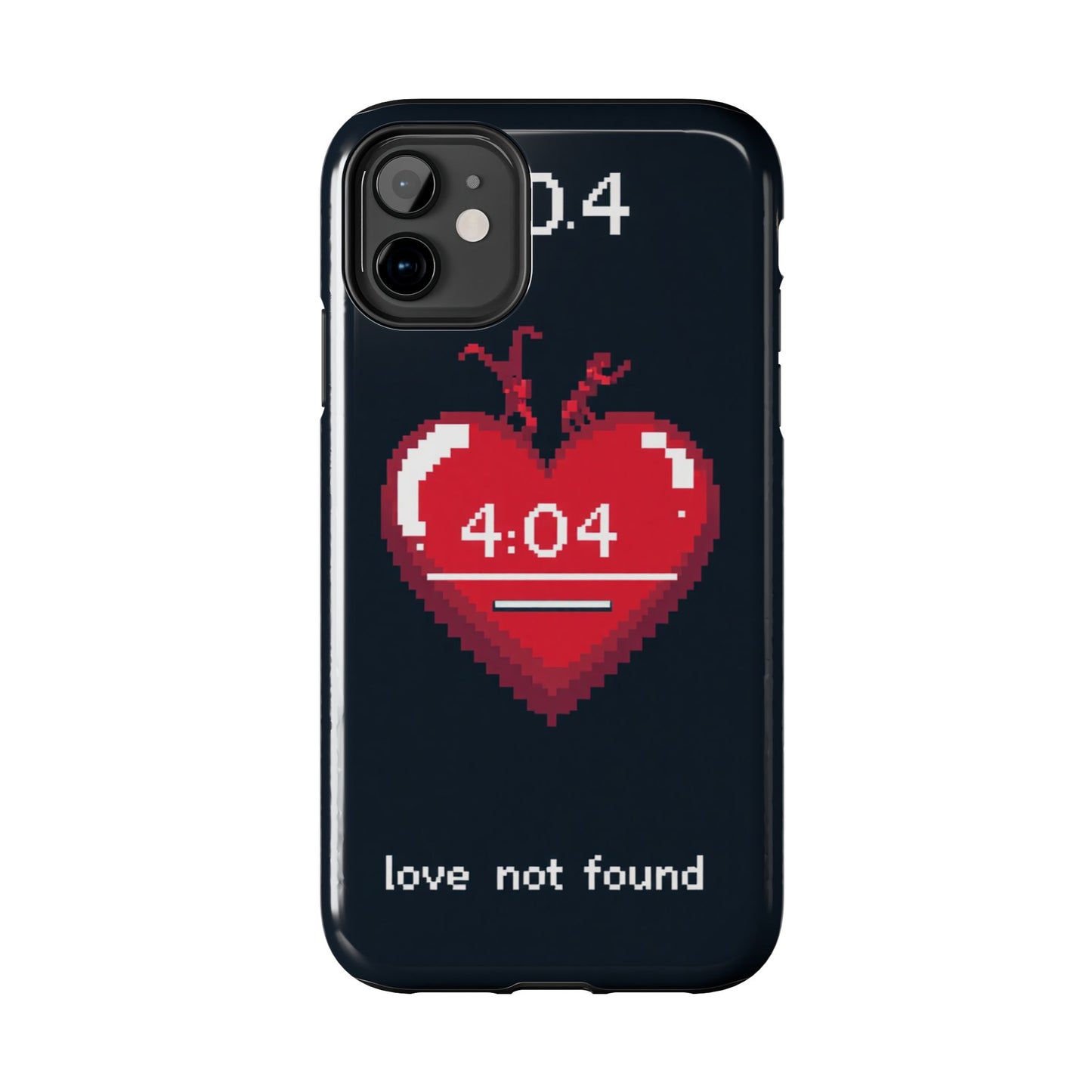 Vintage Pixel Heart Tough Phone Case - "404 Love Not Found" Design