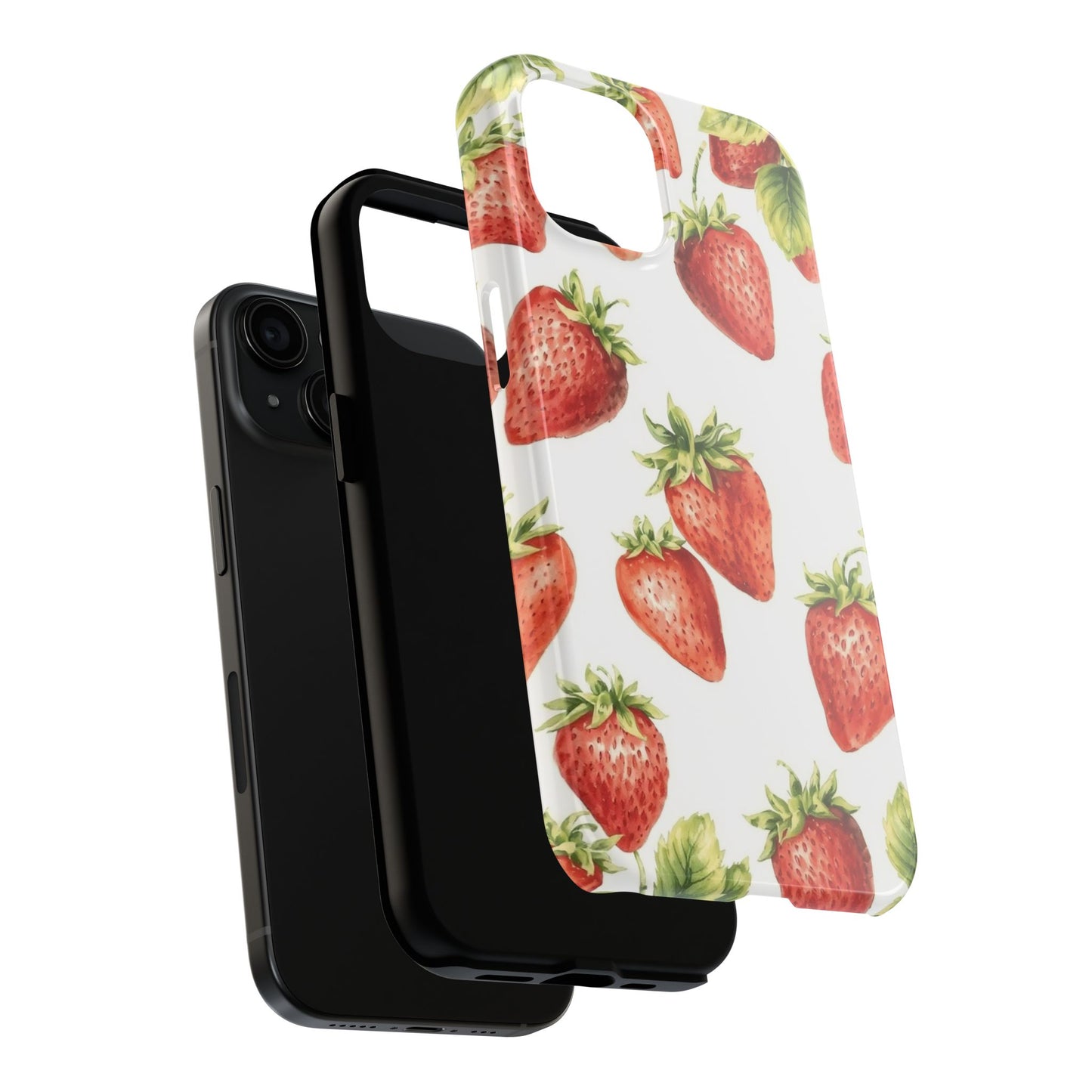 Strawberry Tough Phone Case - Durable Protection with a Fresh Design - for iPhone