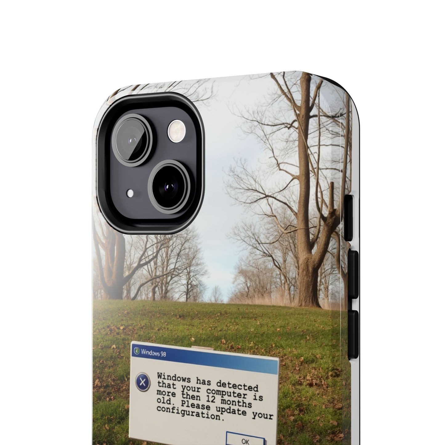 Durable Phone Case with Windows 98 Error Message Design - Perfect Gift for Tech Lovers