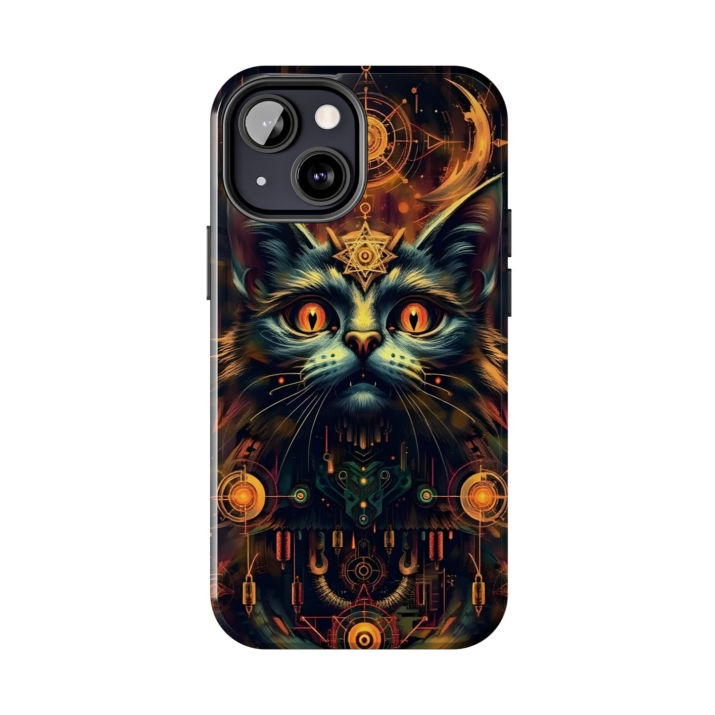 Mystical Cat Queen Tough Phone Case – Unique Protection for Cat Lovers - for iPhone