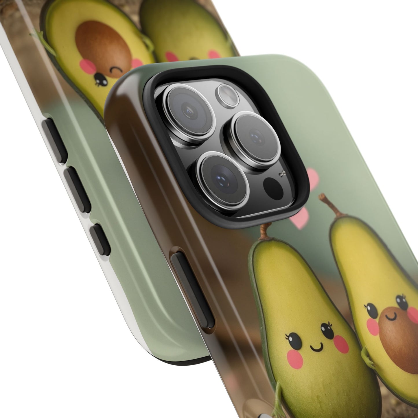 Cute Avocado Phone Case, Funny Tough Case, Quirky Phone Accessory, Gifts for Foodies, Valentine's Day Present