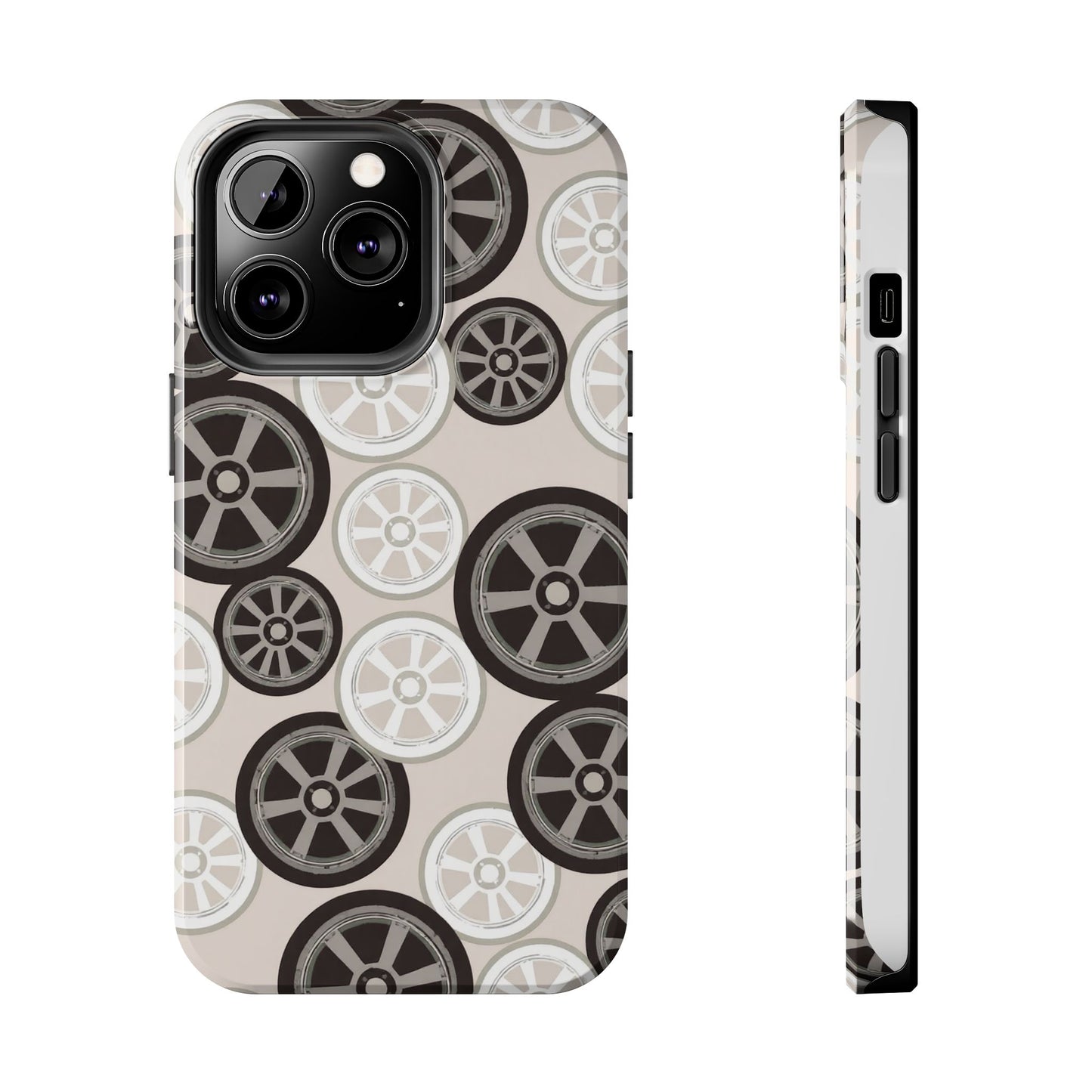 Racing Wheel Design Tough Phone Case – Durable Protection for Automotive Enthusiasts