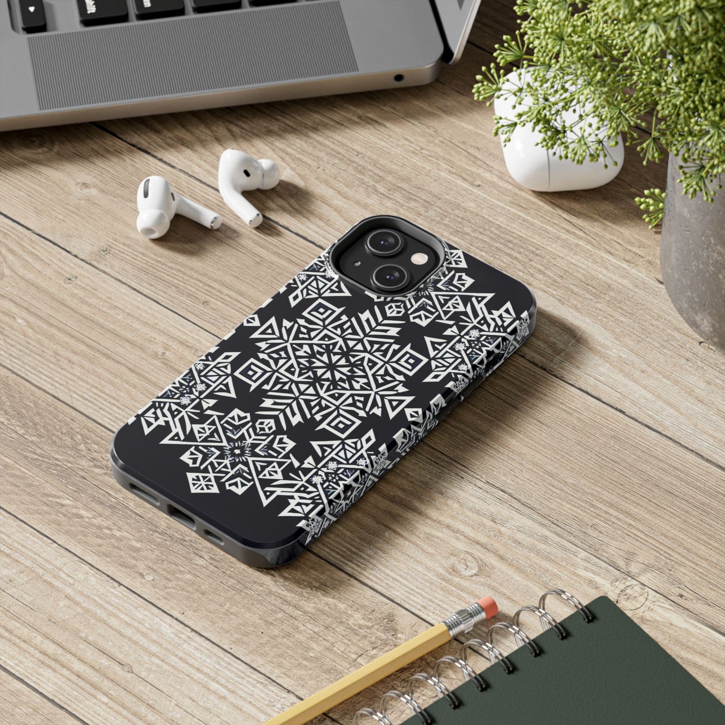 Winter Wonderland Tough Phone Case - Digital Snowflake - for iPhone