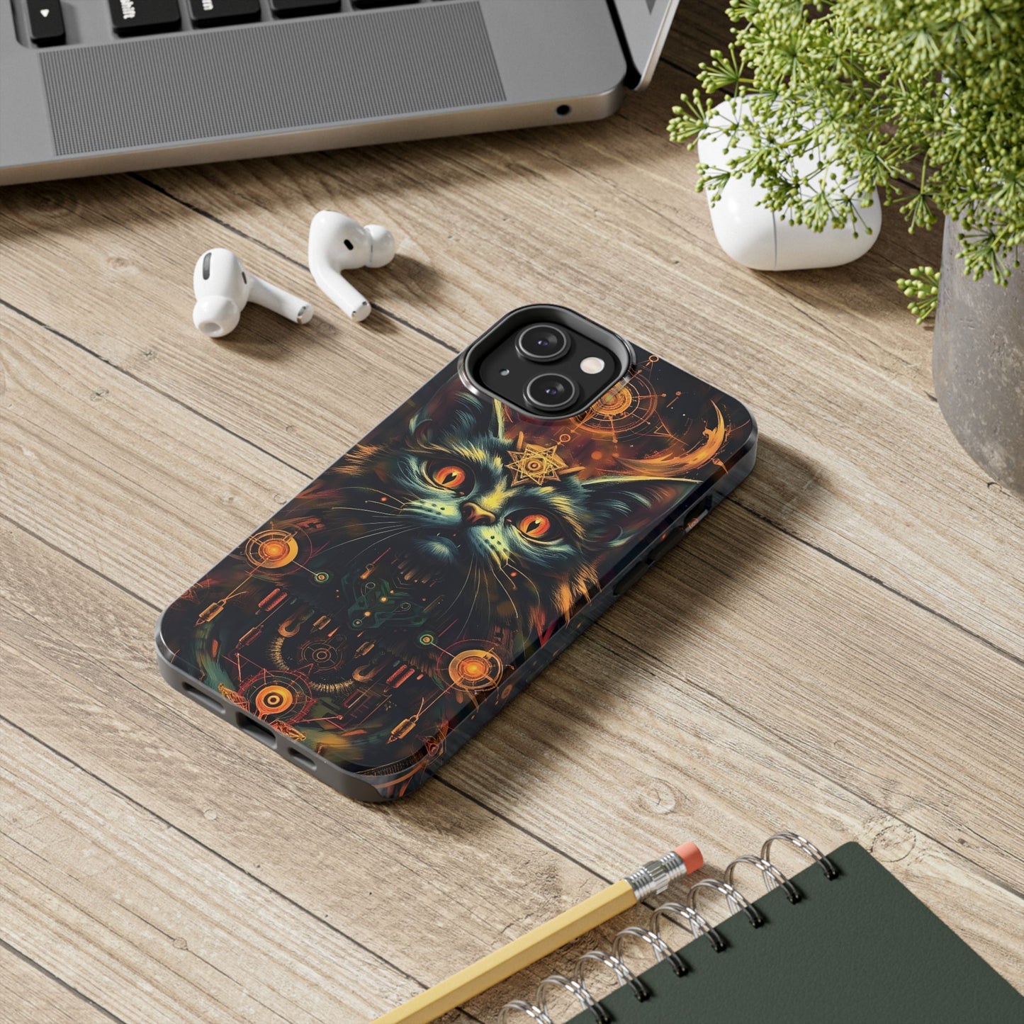 Mystical Cat Queen Tough Phone Case – Unique Protection for Cat Lovers - for iPhone