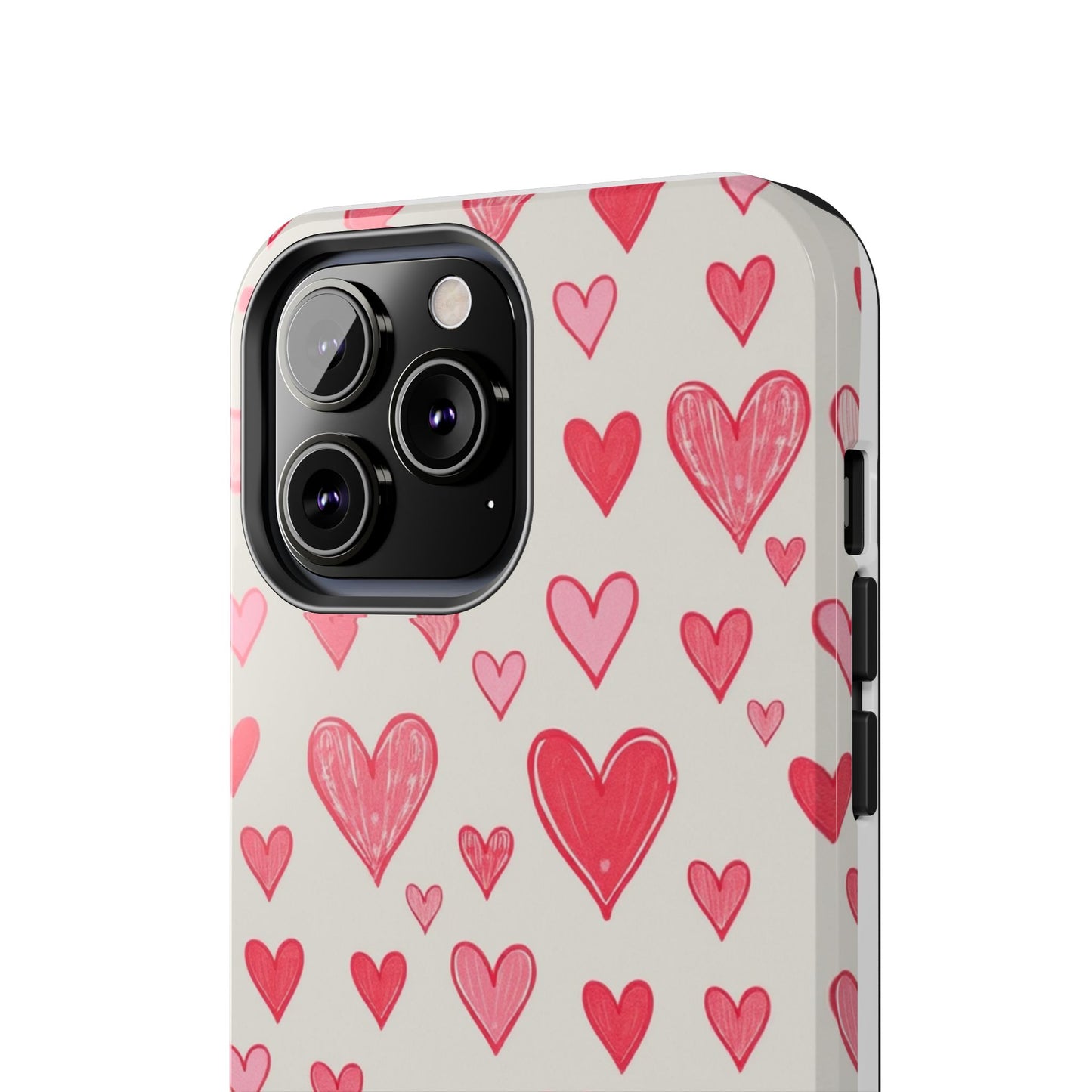 Heart Pattern Tough Phone Case - Cute and Stylish Protection