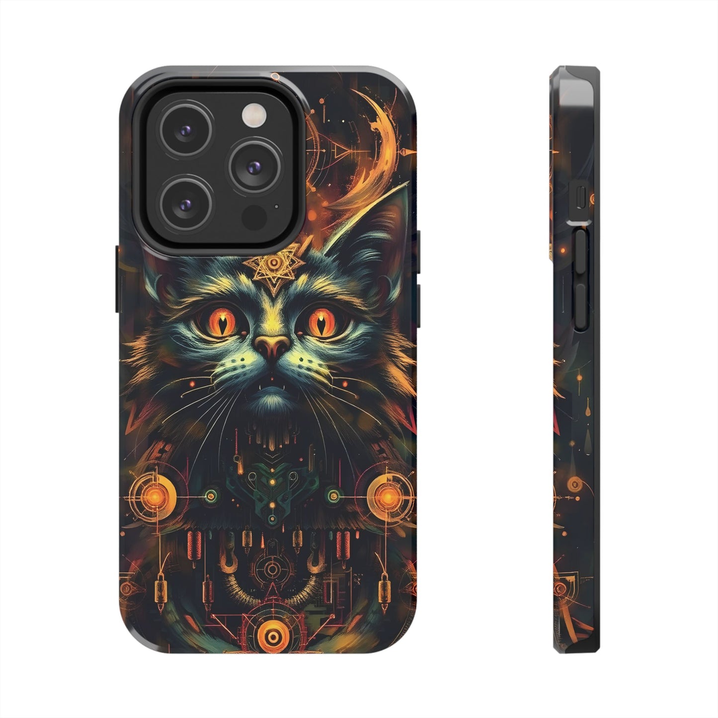 Mystical Cat Queen Tough Phone Case – Unique Protection for Cat Lovers - for iPhone