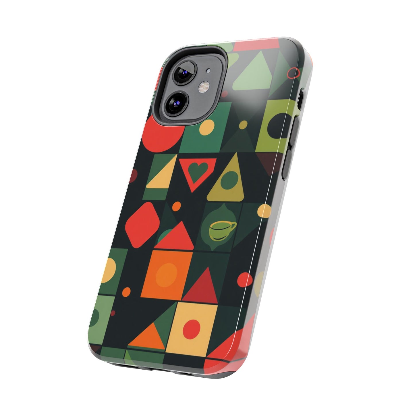 Vibrant Geometric Tough Phone Cases – Stylish Protection for Trendsetters - for iPhone