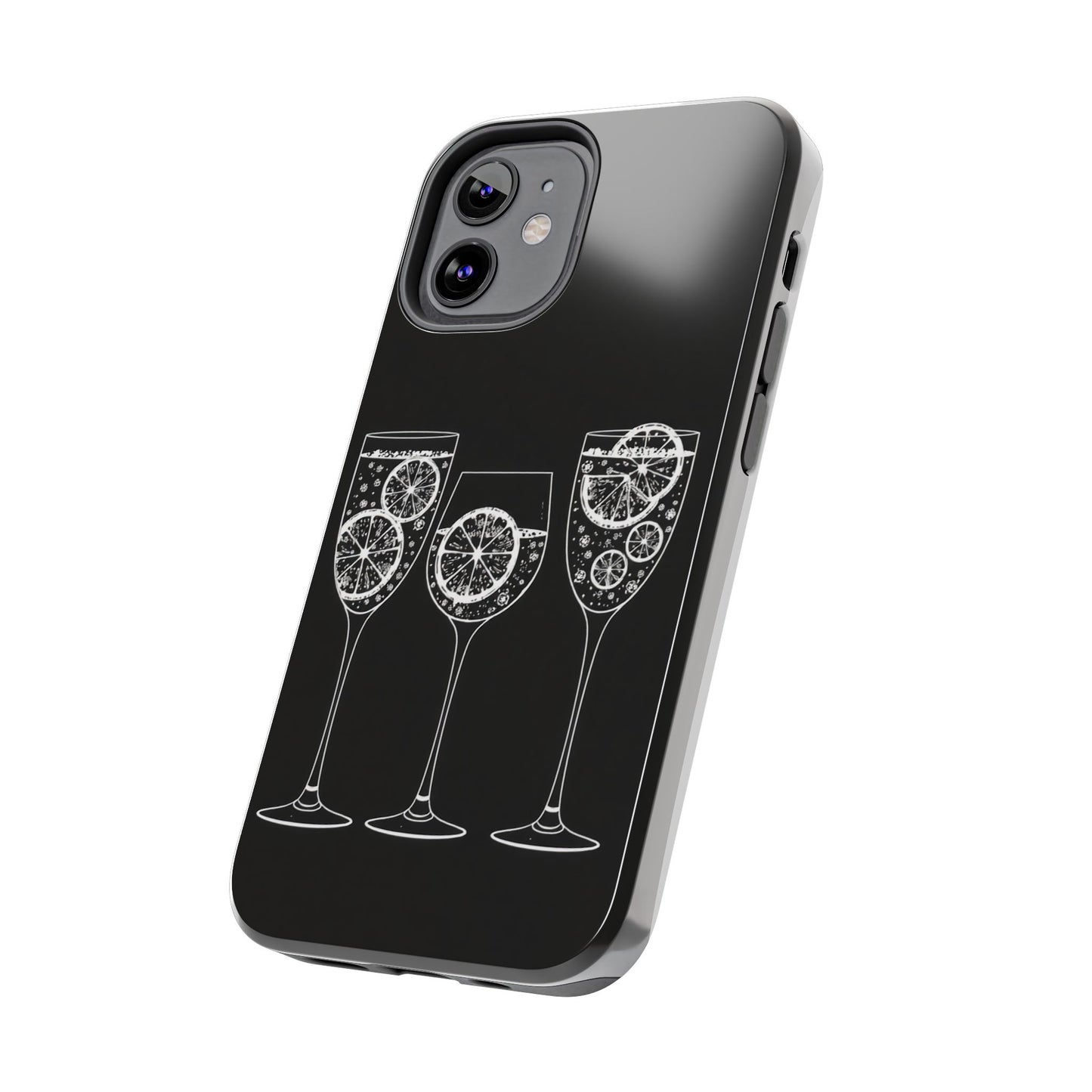 Stylish Tough Phone Cases with Citrus Glass Design, Protective Cases for Parties, Summer Events, and Everyday Use